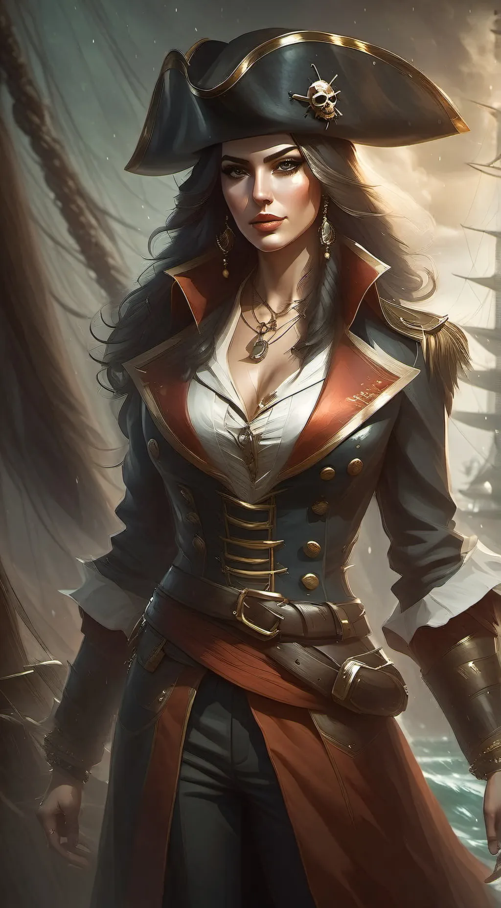 ai character: Captain Celeste  background