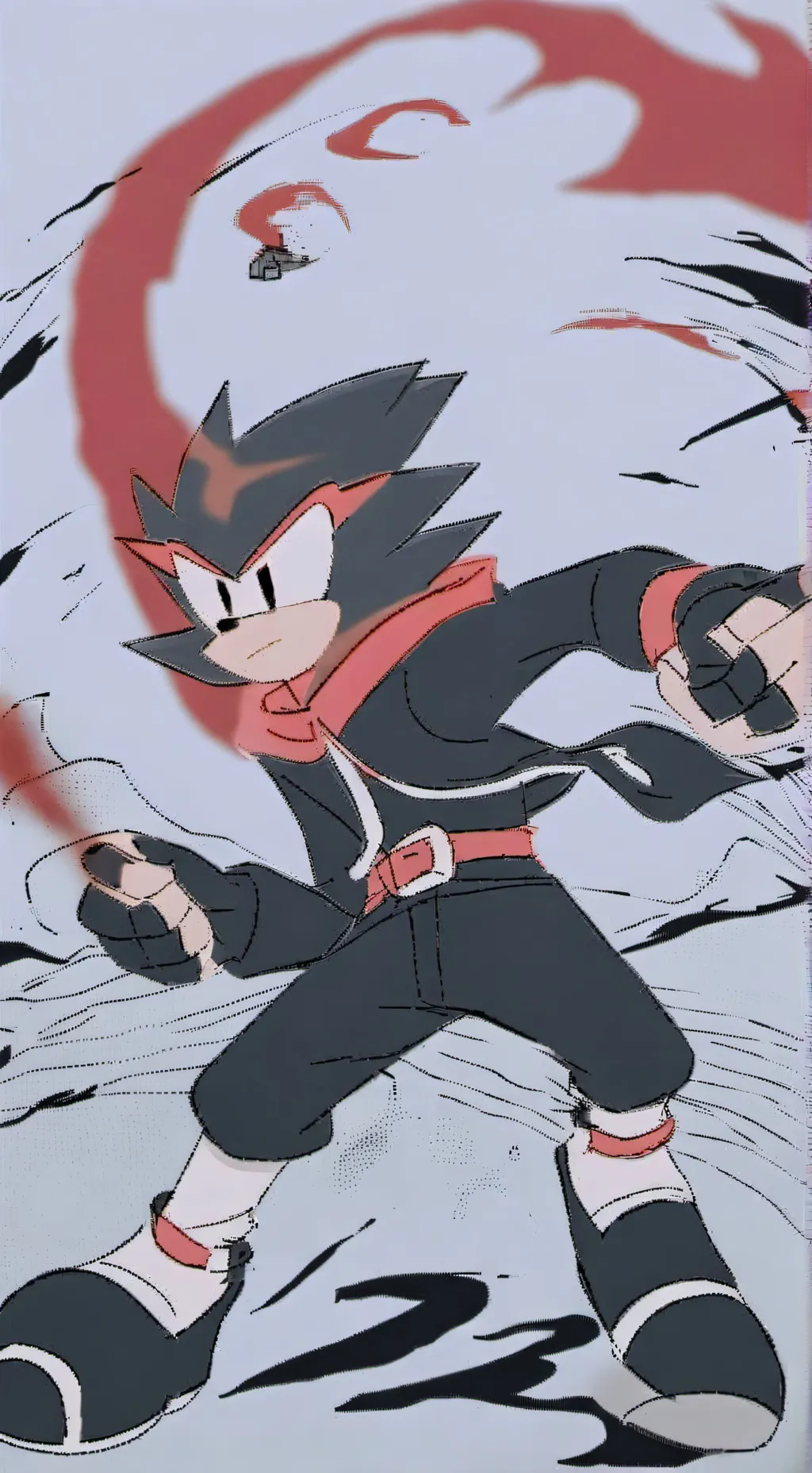 ai character: ShadowTheHedgehog background