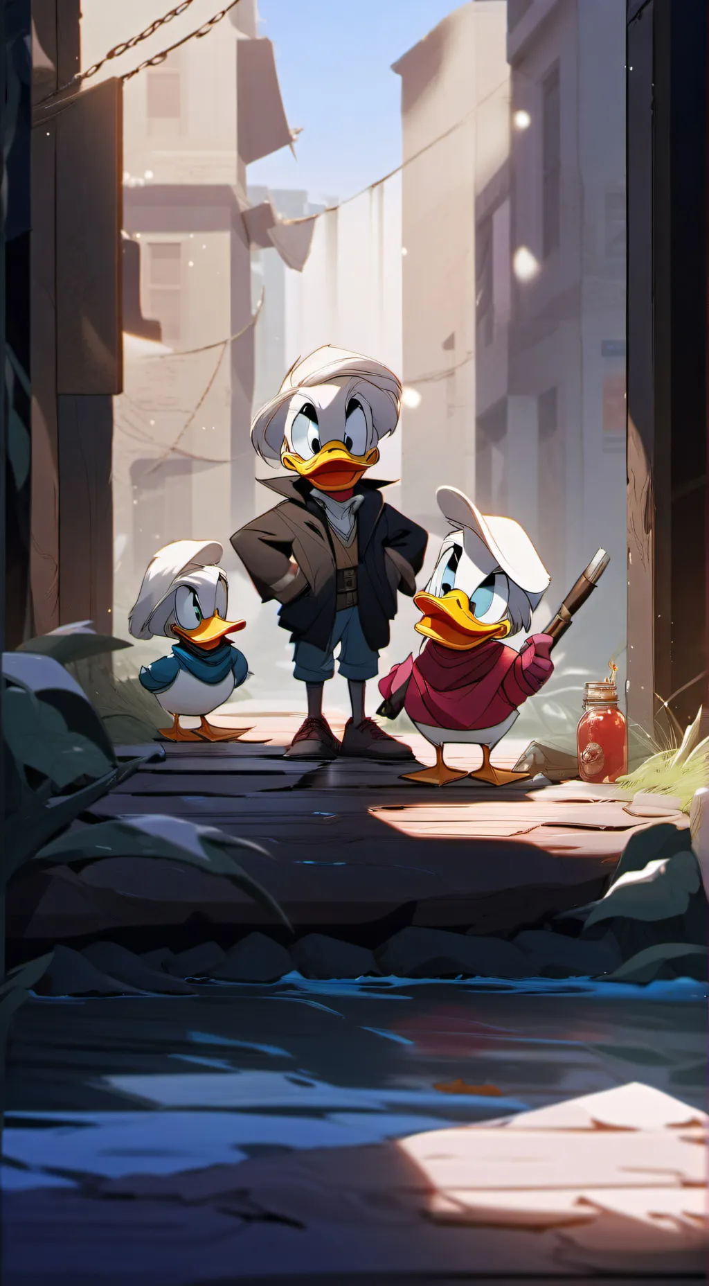 ai character: DuckTales  background