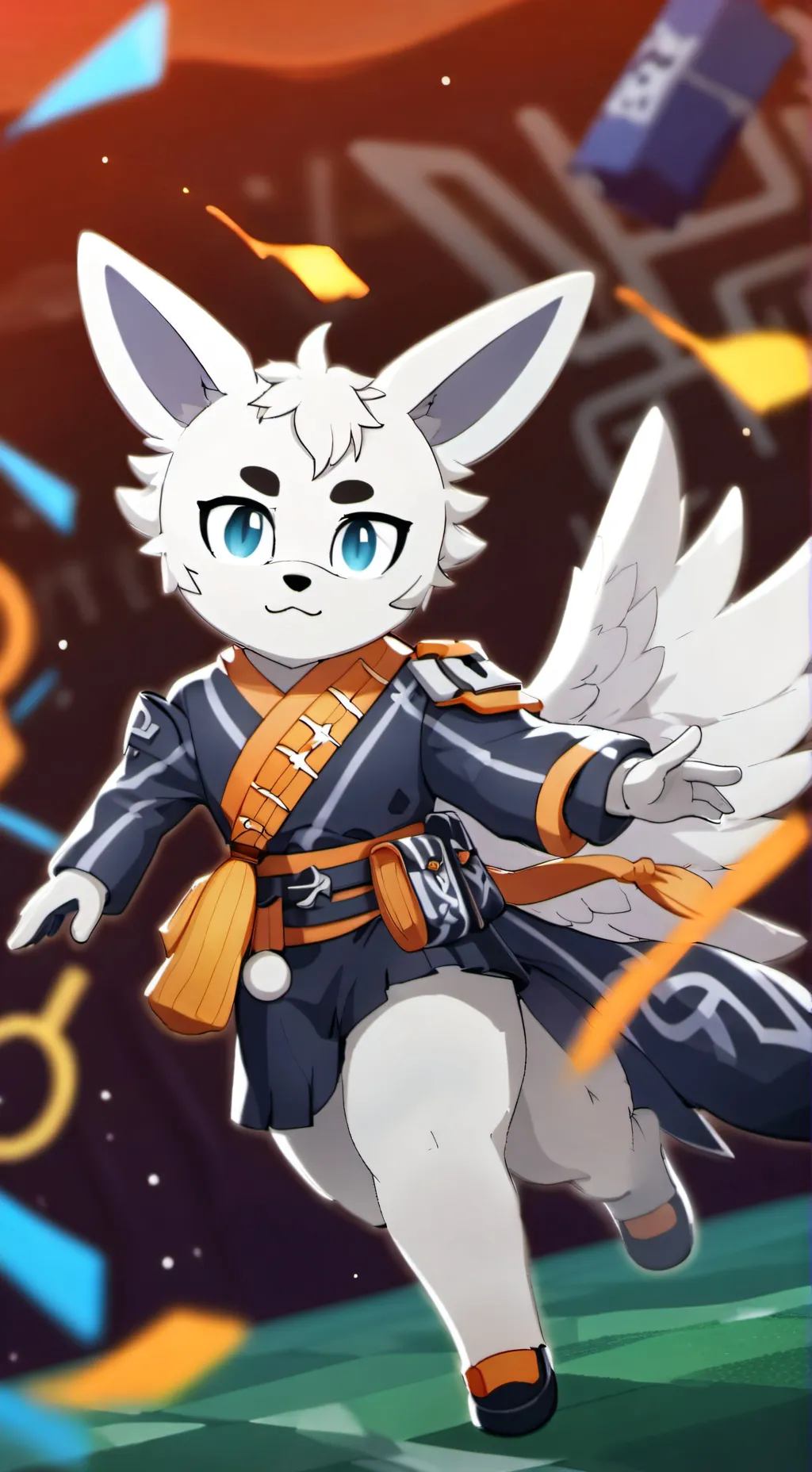 ai character: kimonotails  background