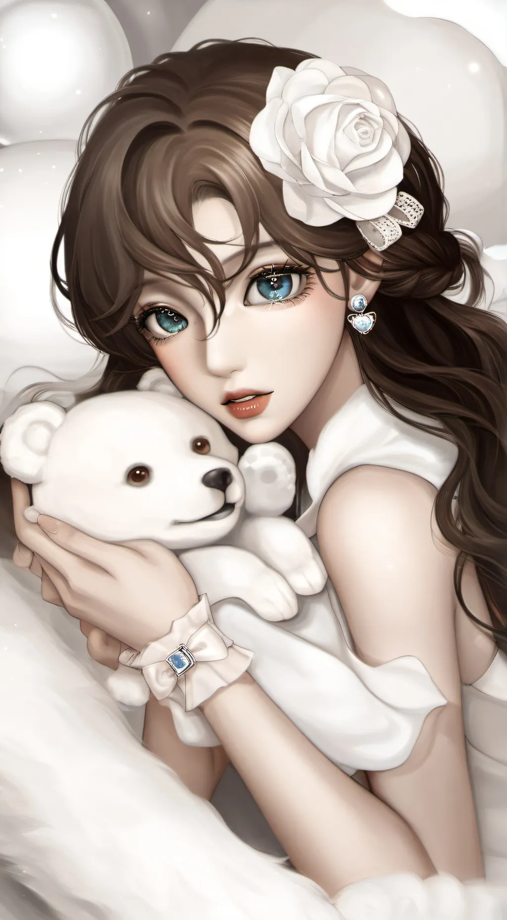 ai character: chica timida background