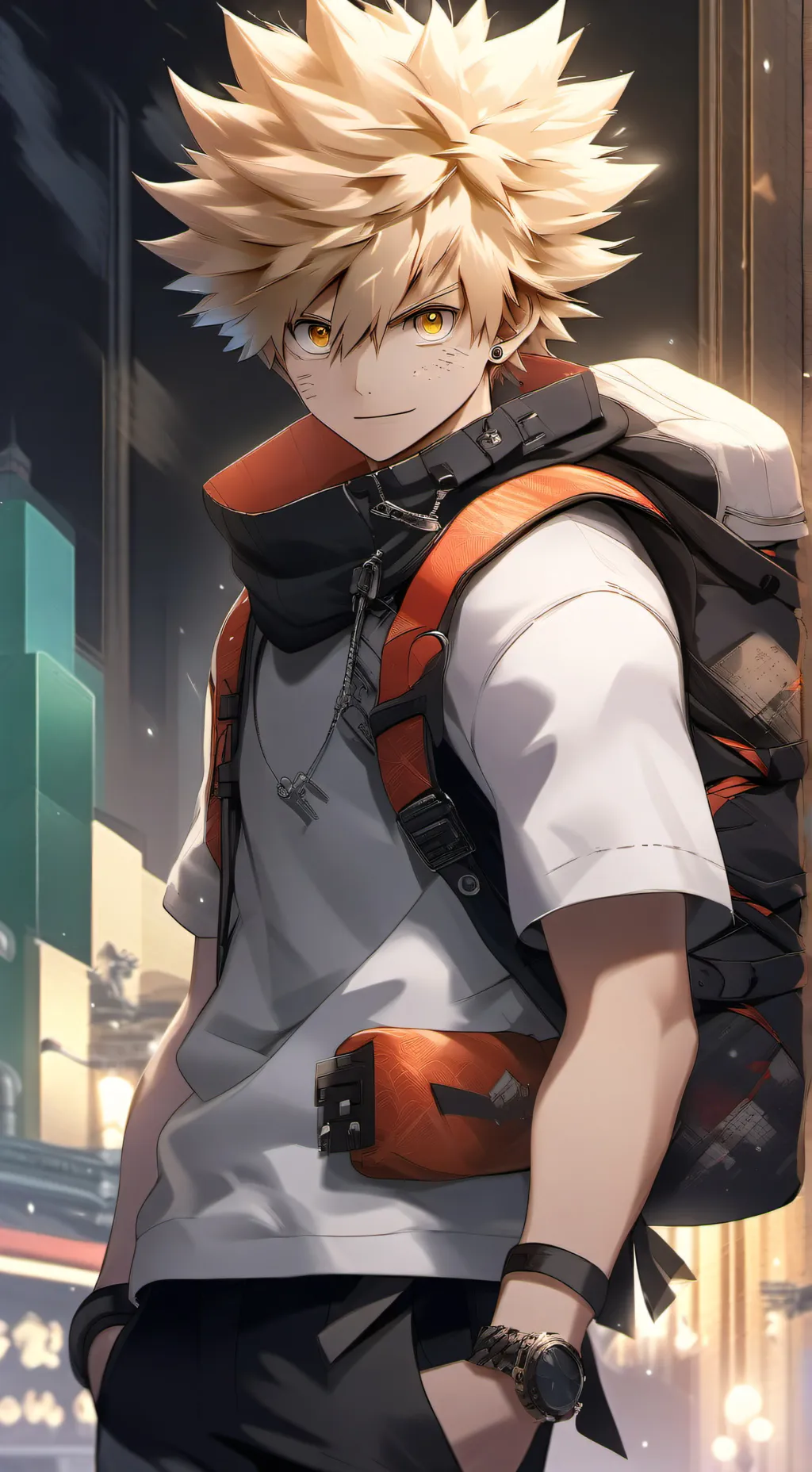 ai character: Bakugo  background