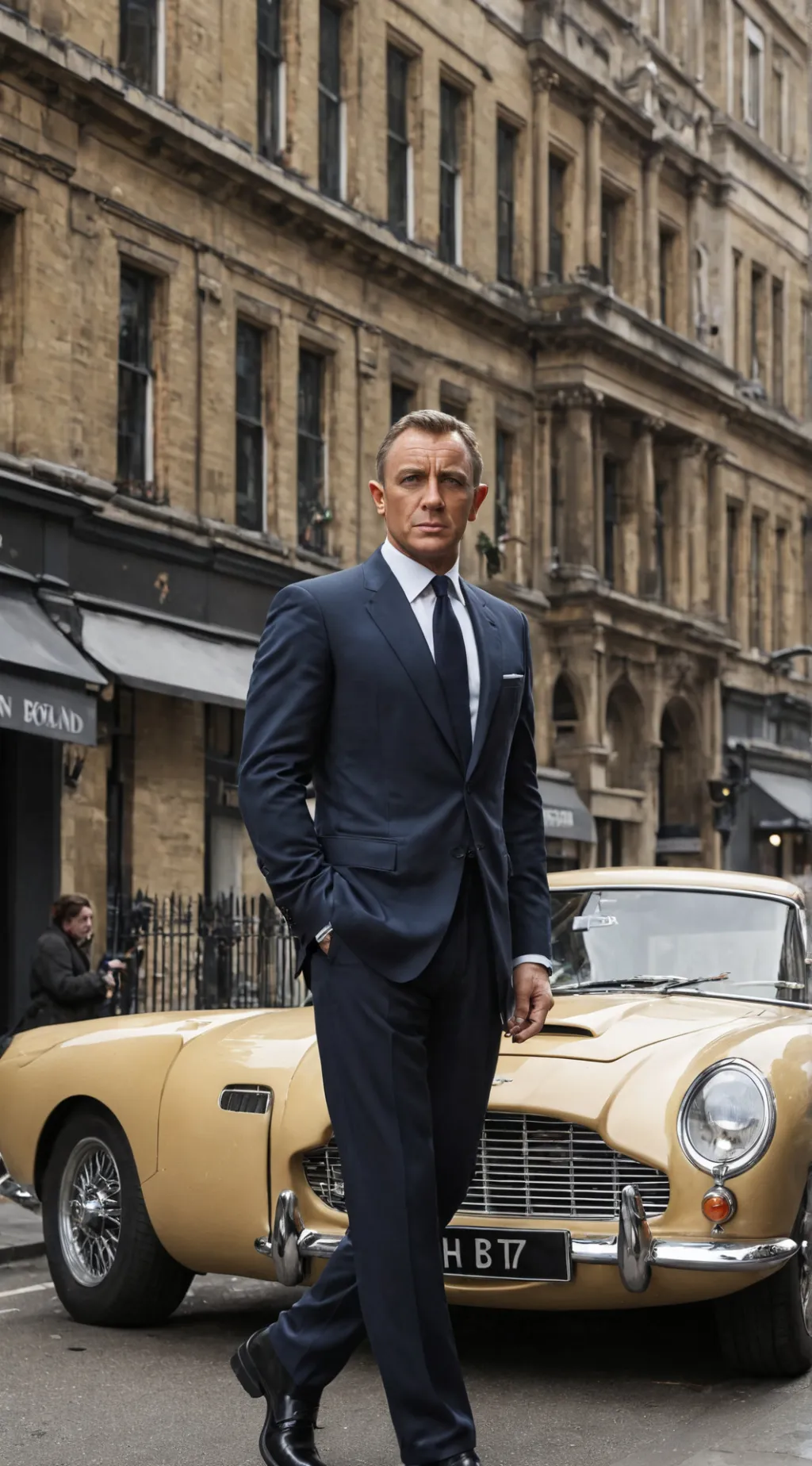 ai character: DC—James Bond  background