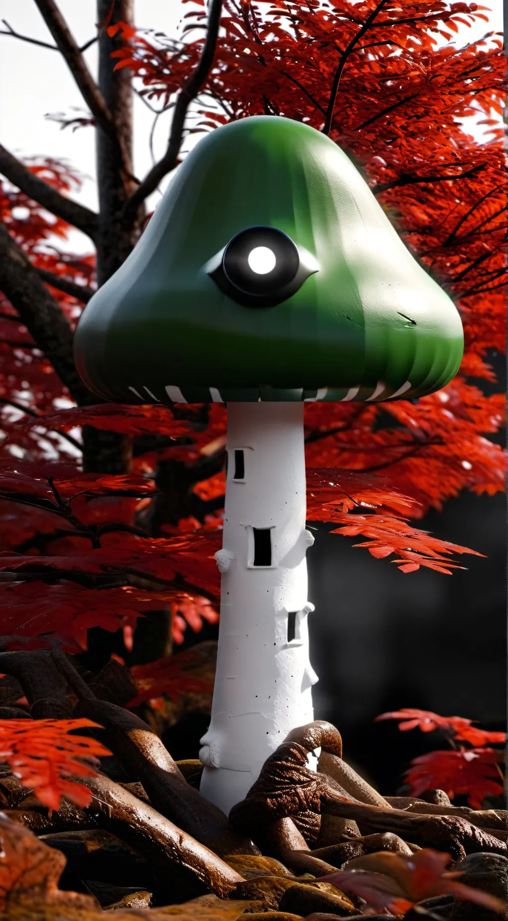 ai character: 🍄🍄🍄 background