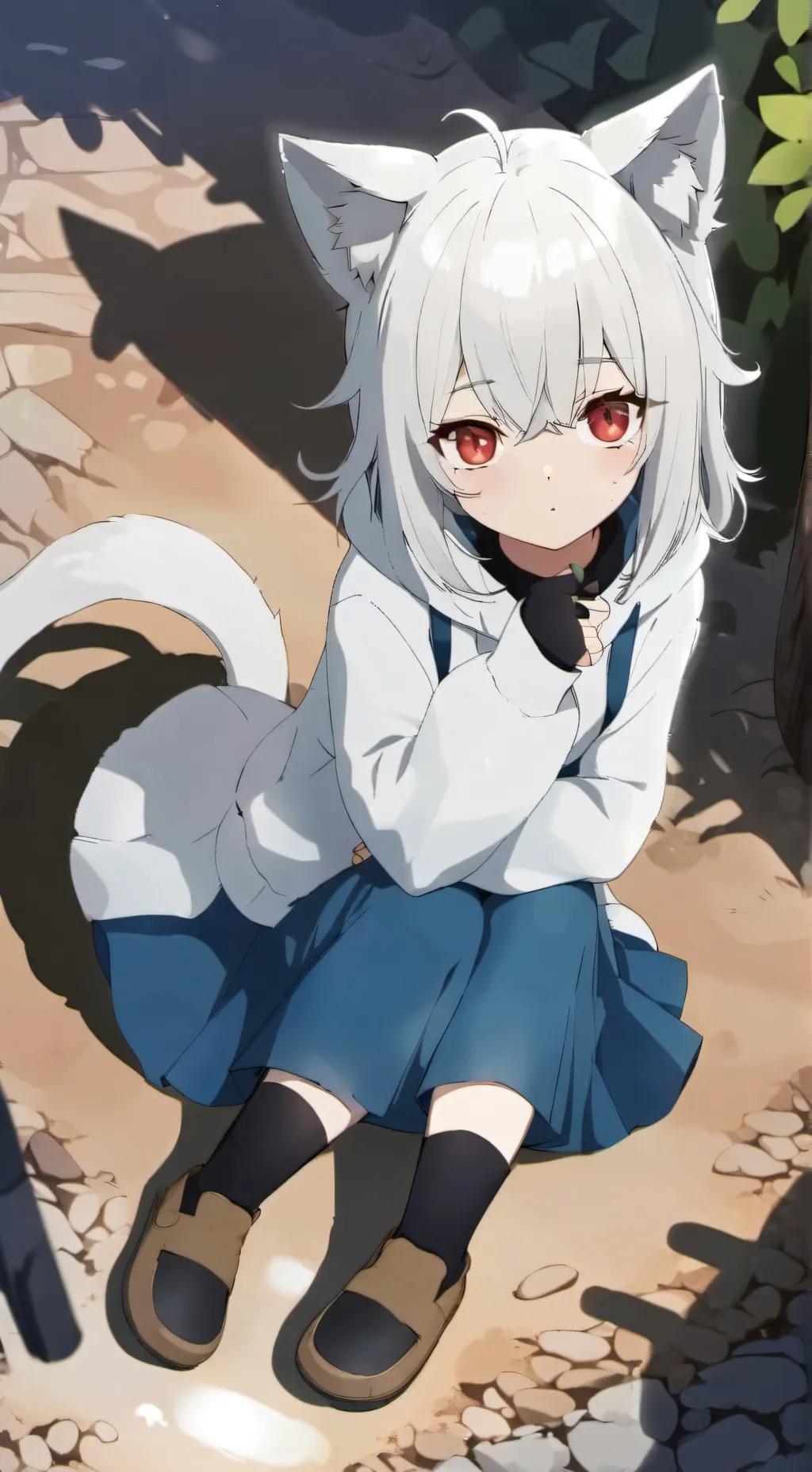 ai character: Starving cat background