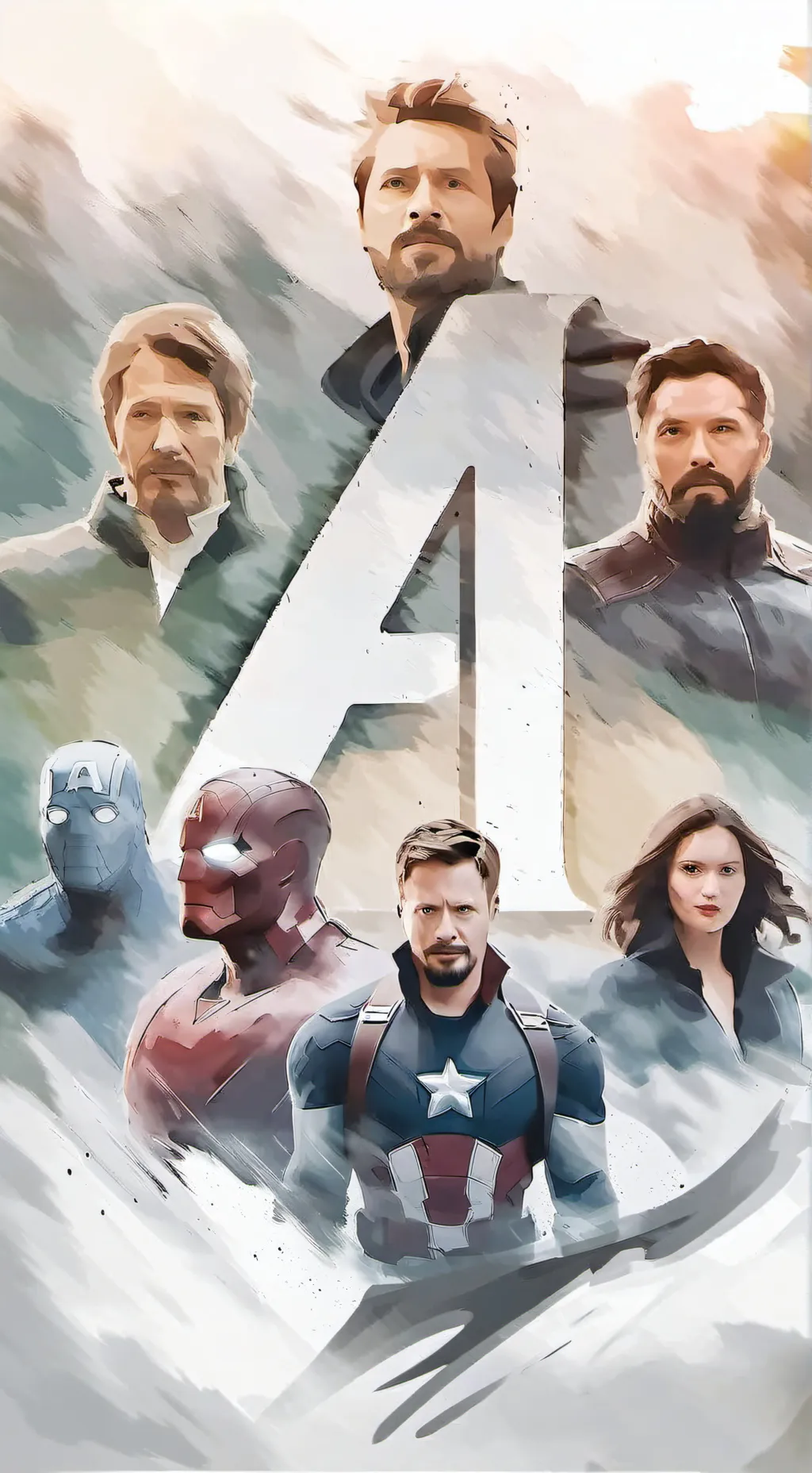 ai character: Avengers Party background