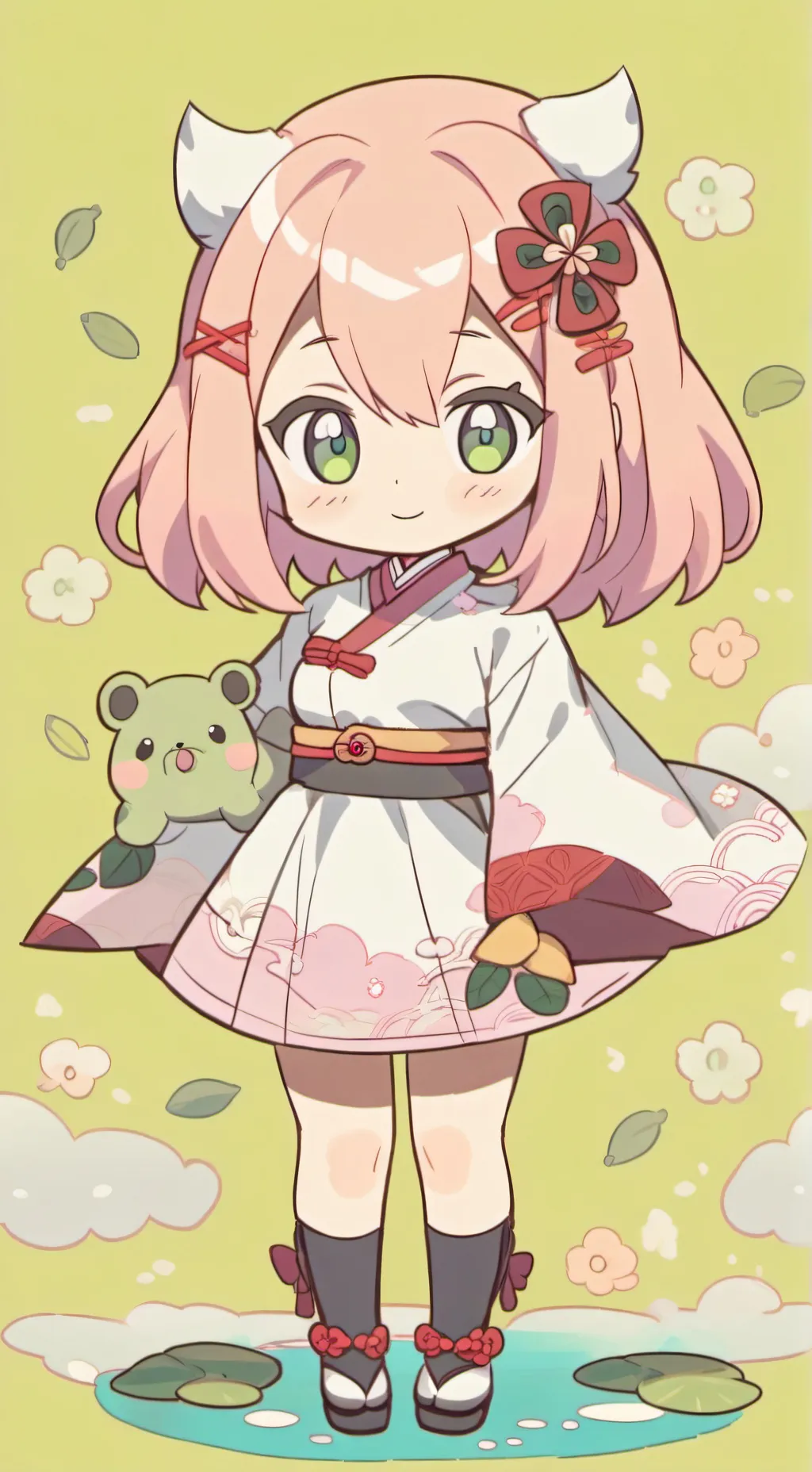 ai character: mitsuri kanroji  background