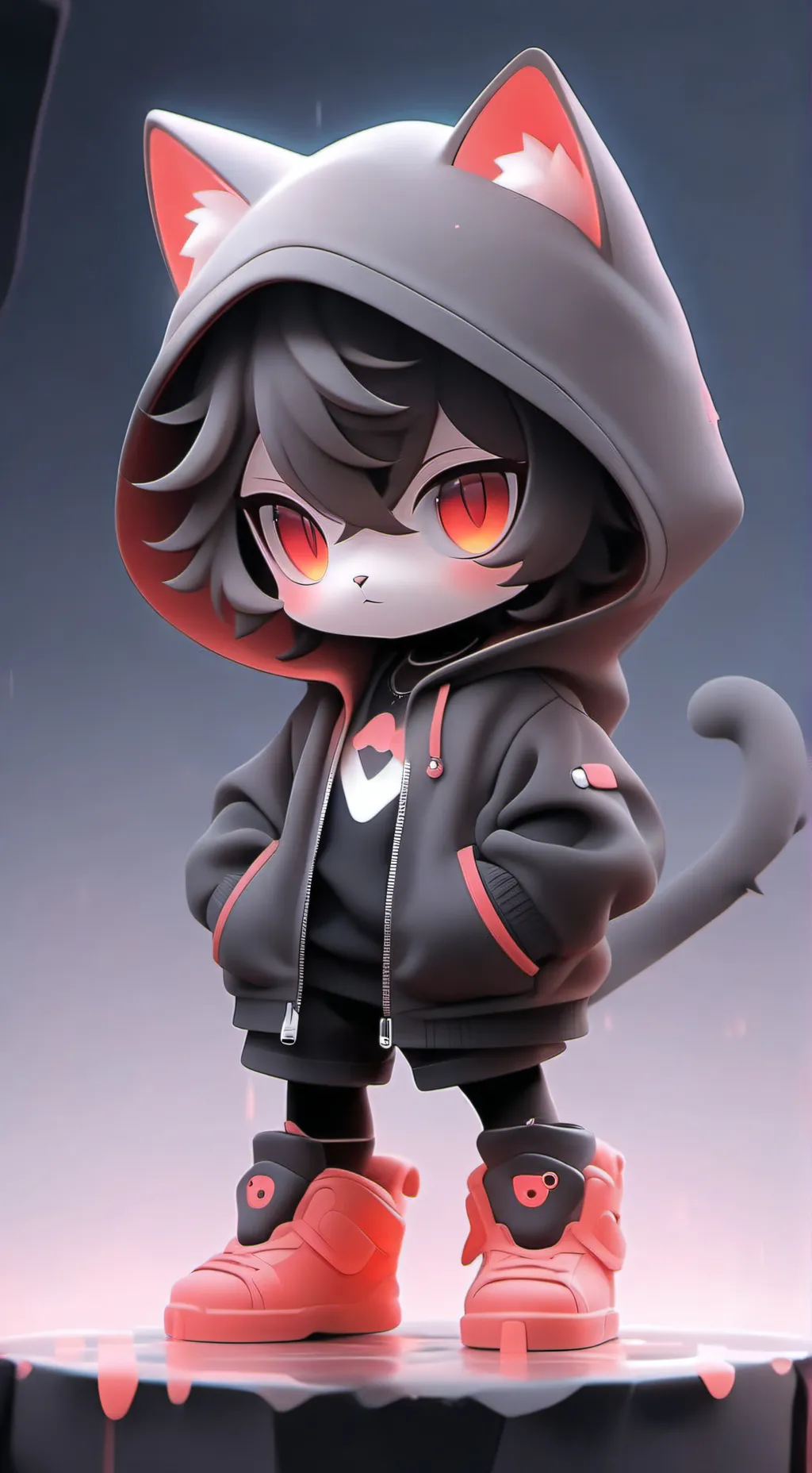 ai character: Lunas crafts background