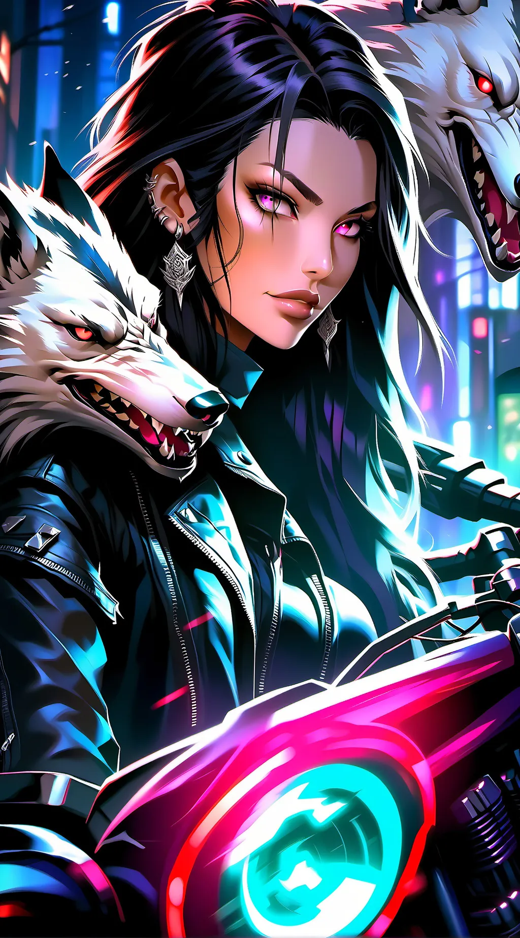 ai character: Selene Gray background