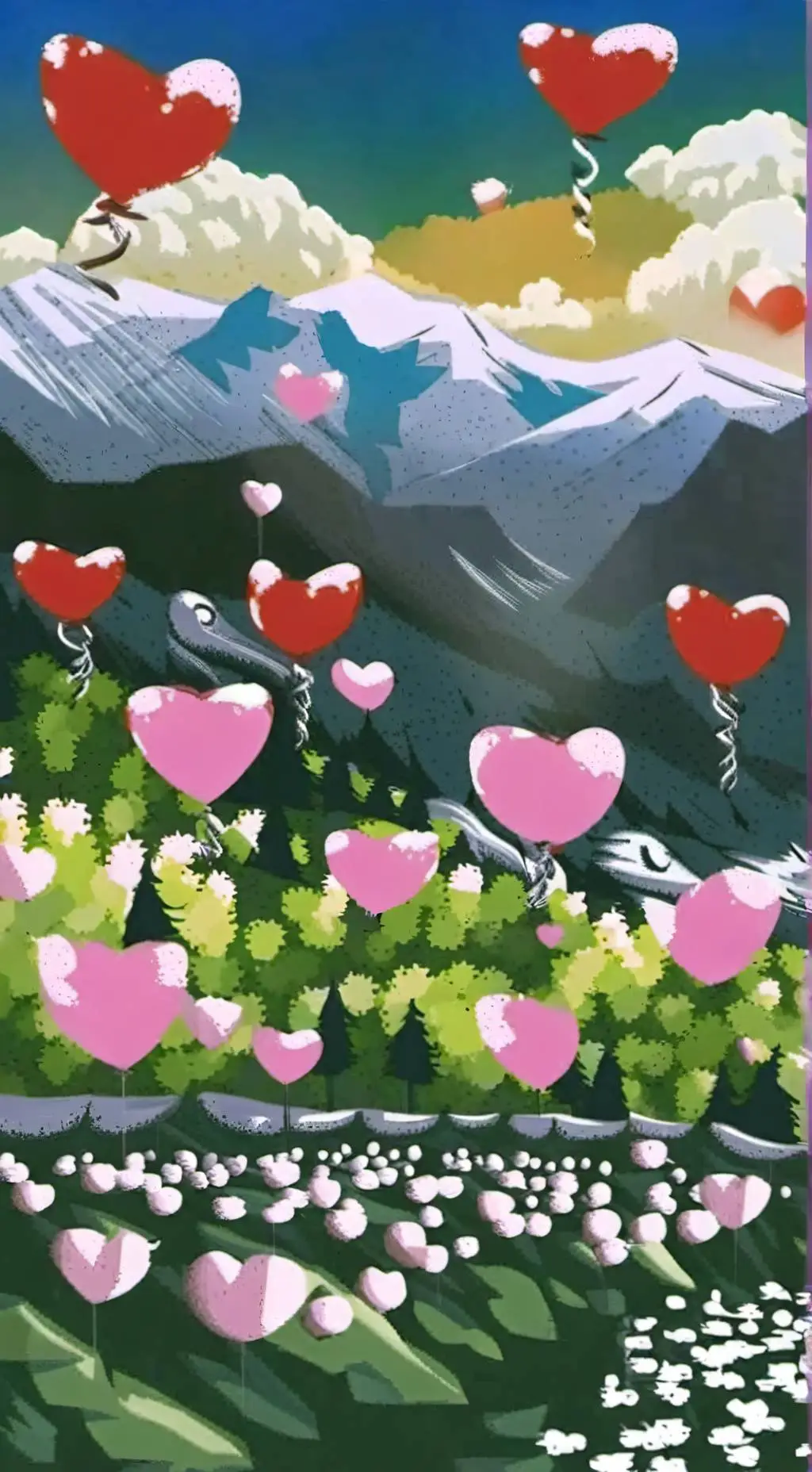 ai character: sprunki Valentine! background