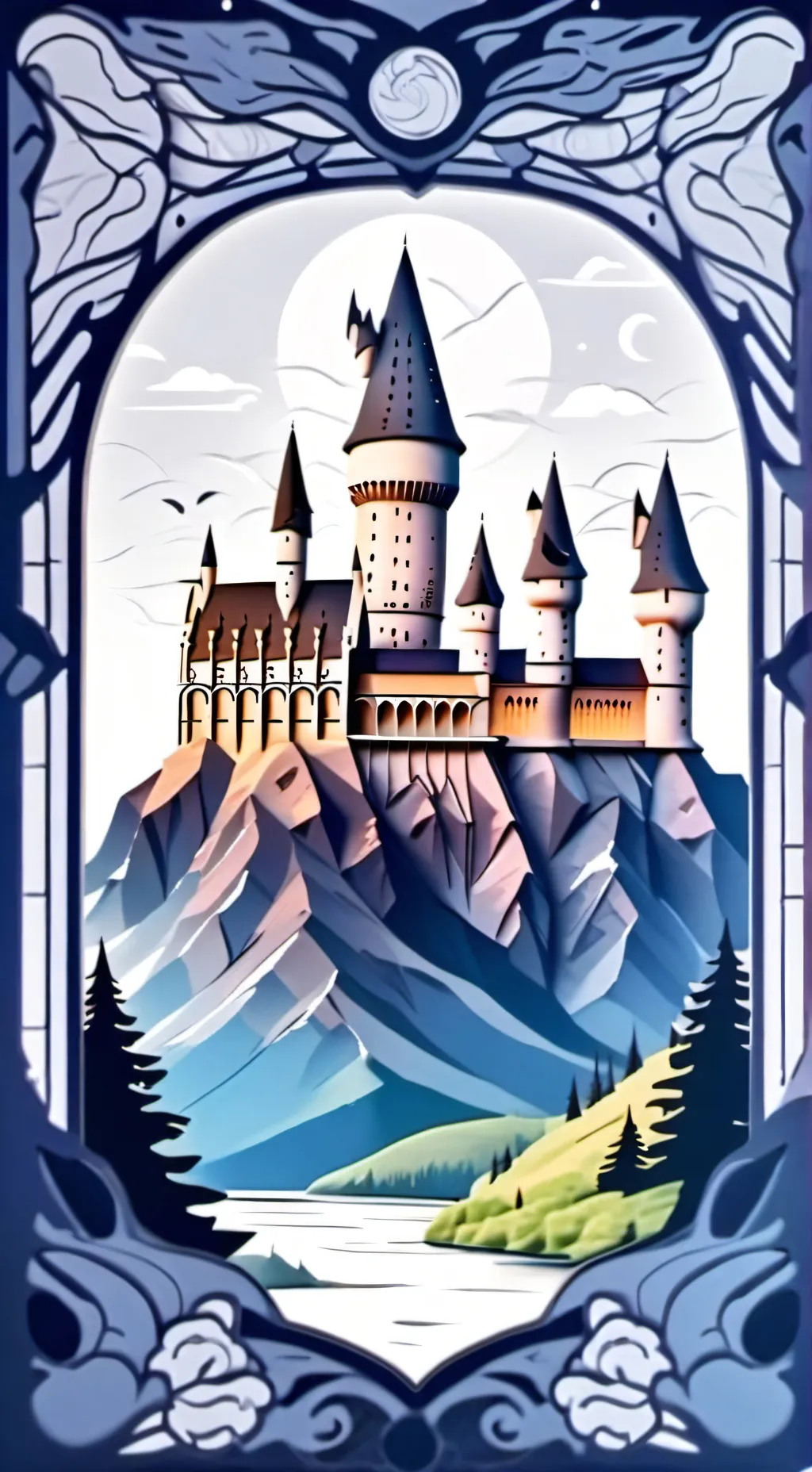 ai character: Hogwarts  background