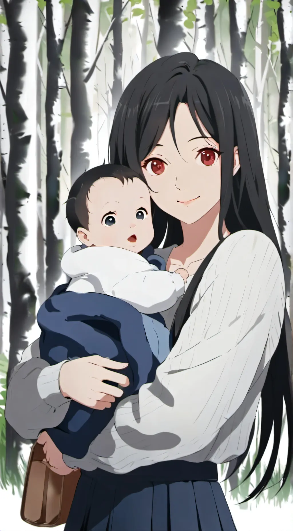 ai character: Diaper change mom  background