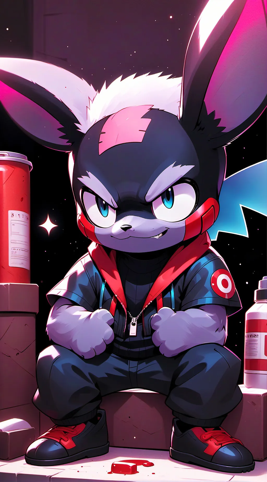 ai character: ash background