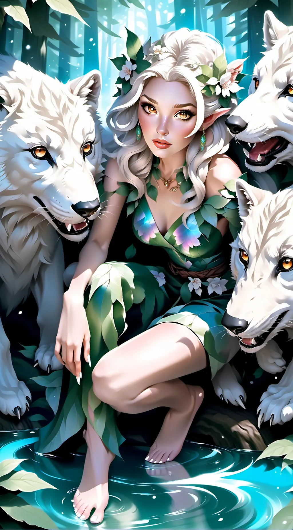 ai character: Forest Queen background