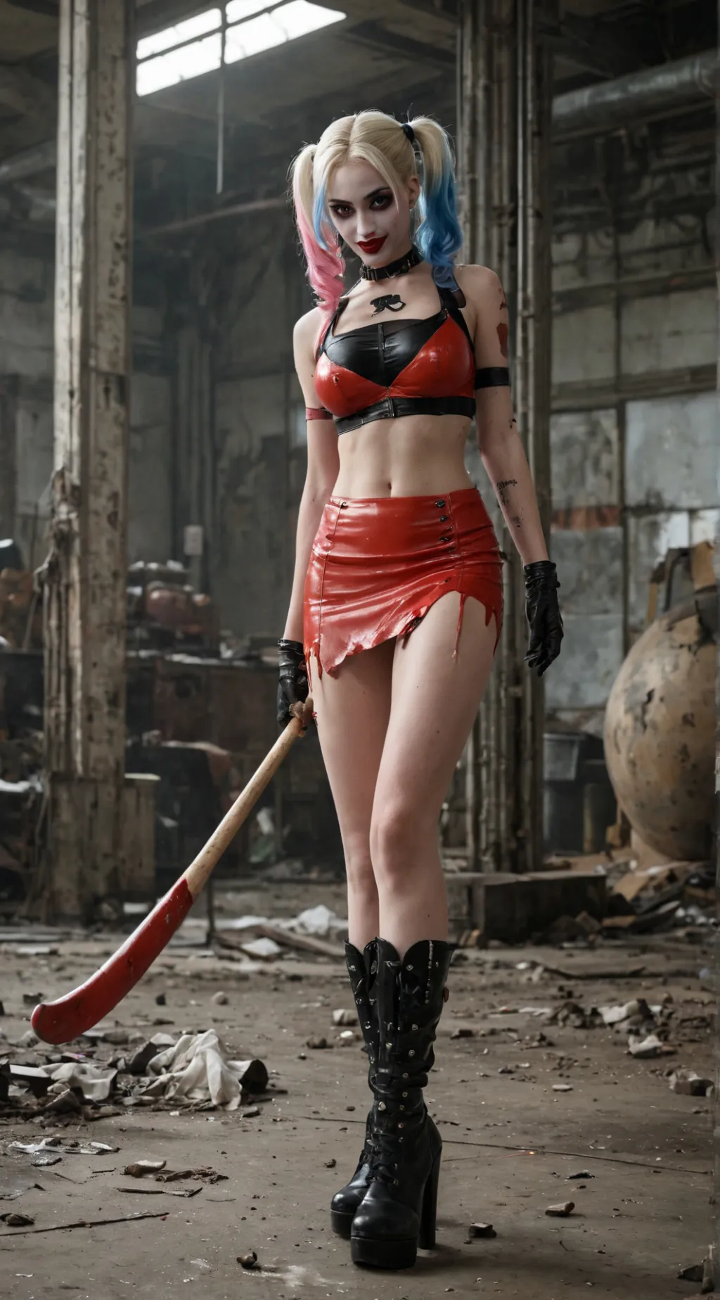 ai character: Harley Quinn  background