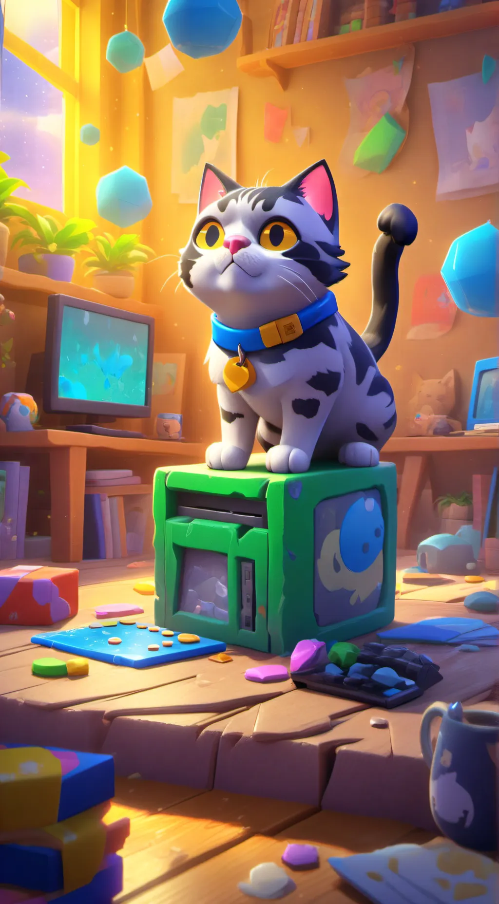 ai character: котиииик background