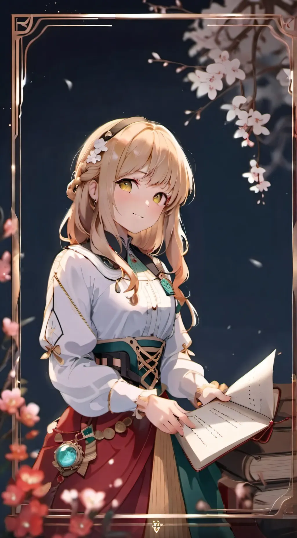 ai character: andrea  background