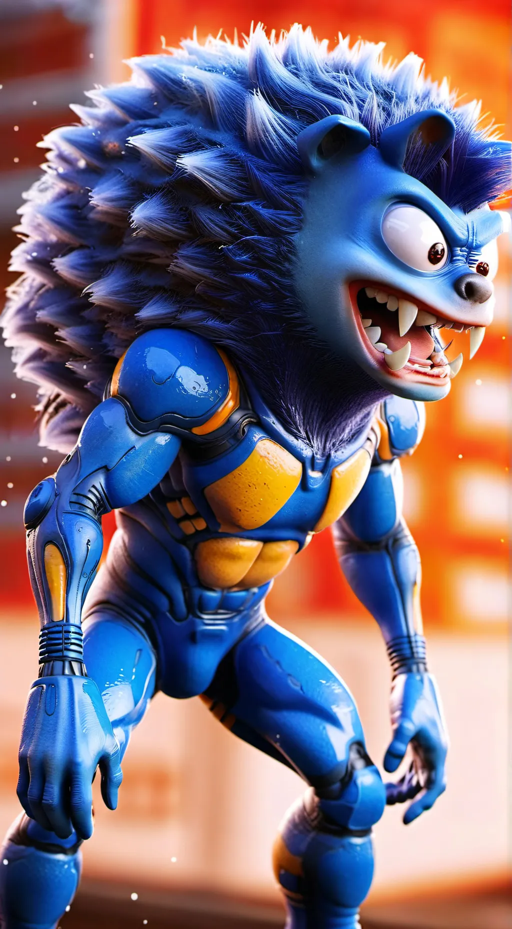 ai character: Shinsonic vs sonic background