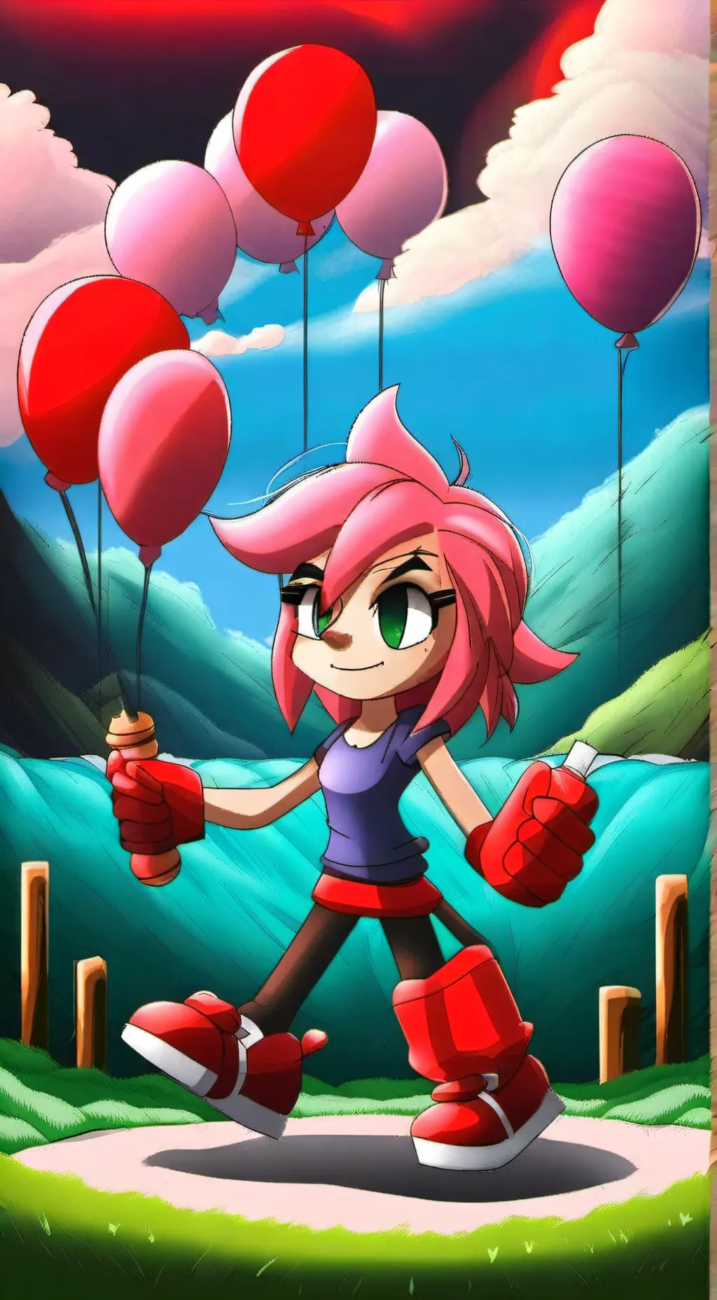 ai character: Amyrose LOVE me background