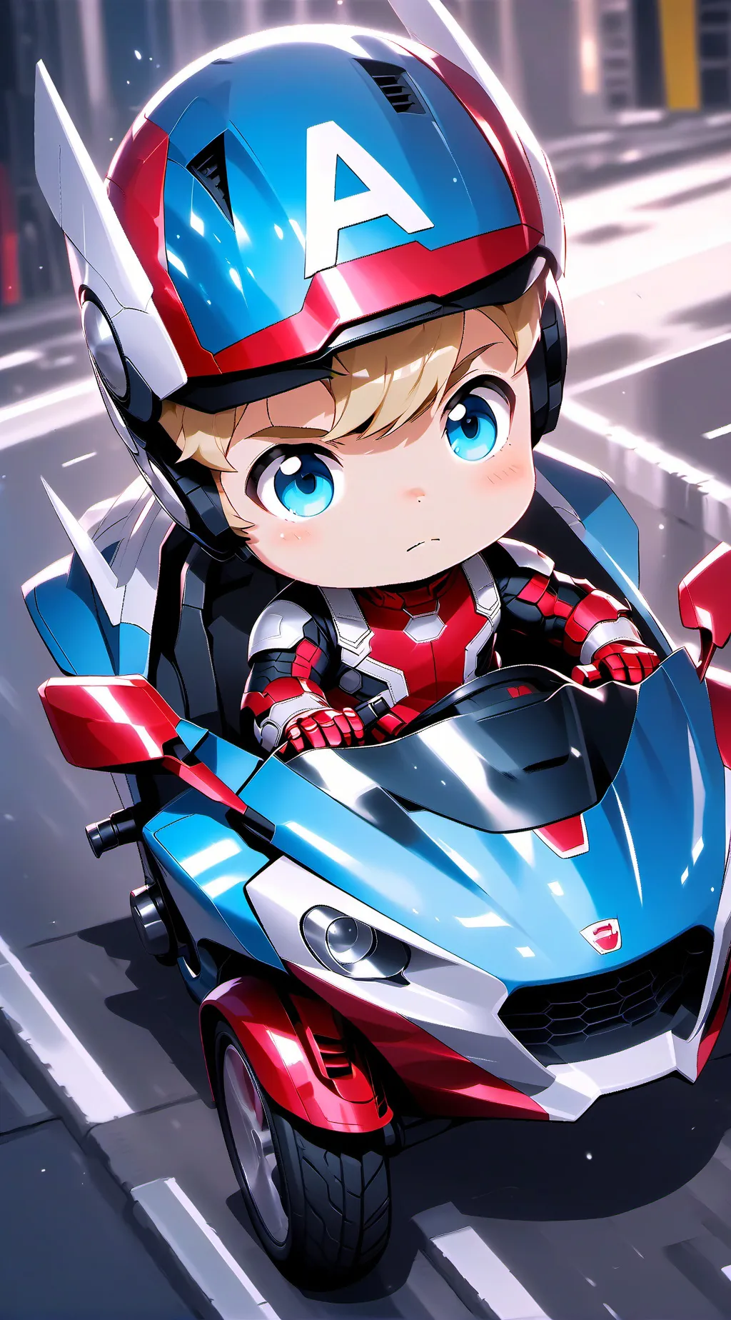 ai character: baby avengers  background