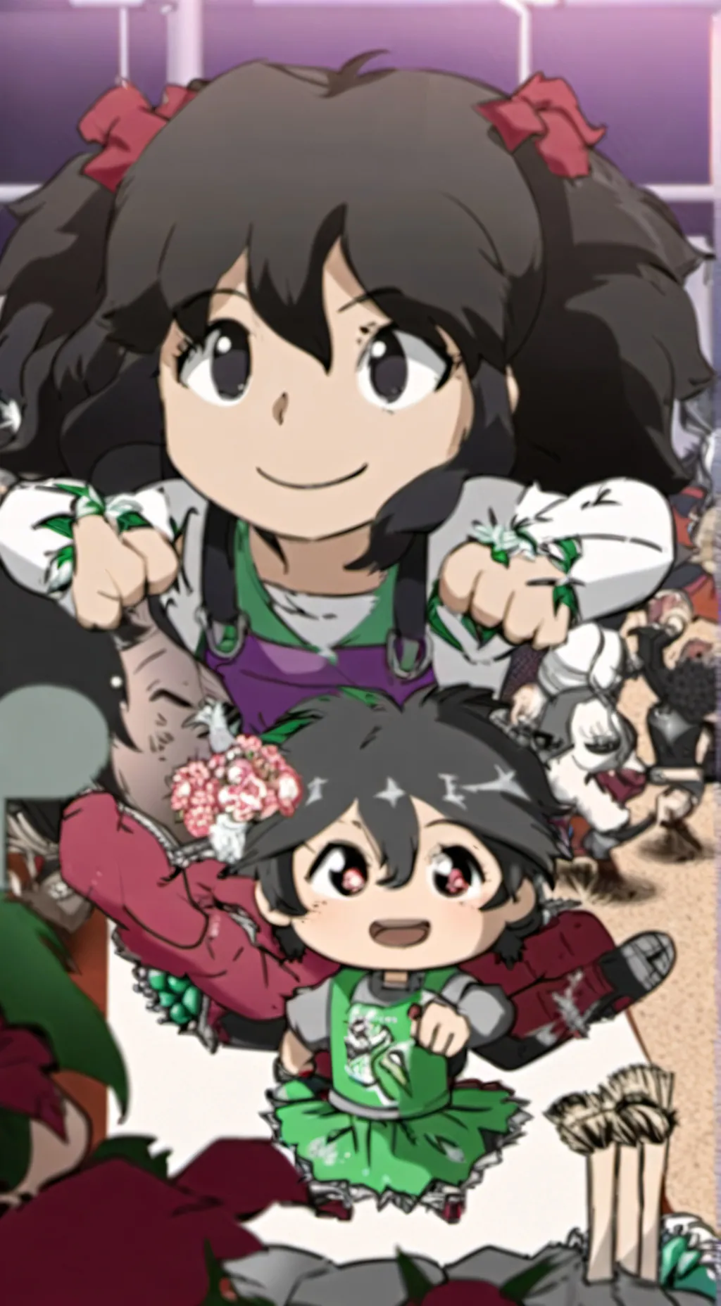 ai character: Mha gymnastics  background