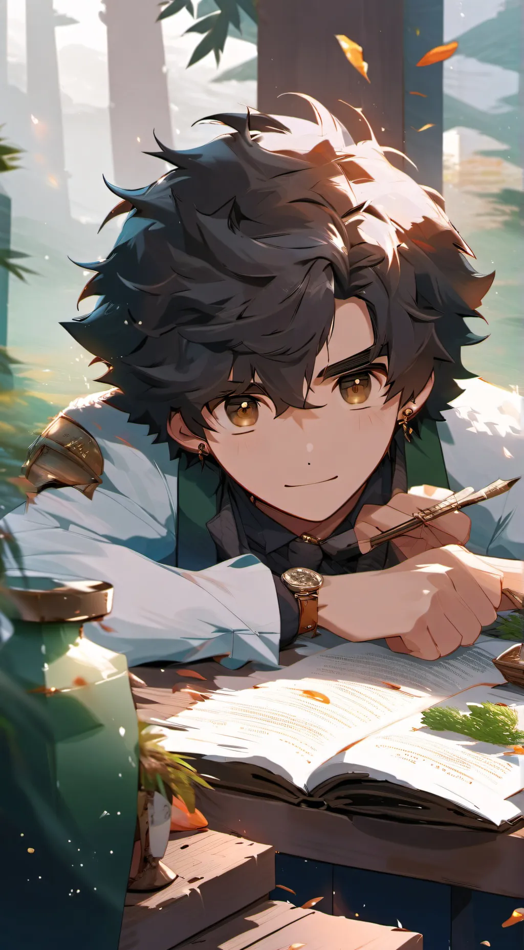 ai character: Leo Valdez (maid) background