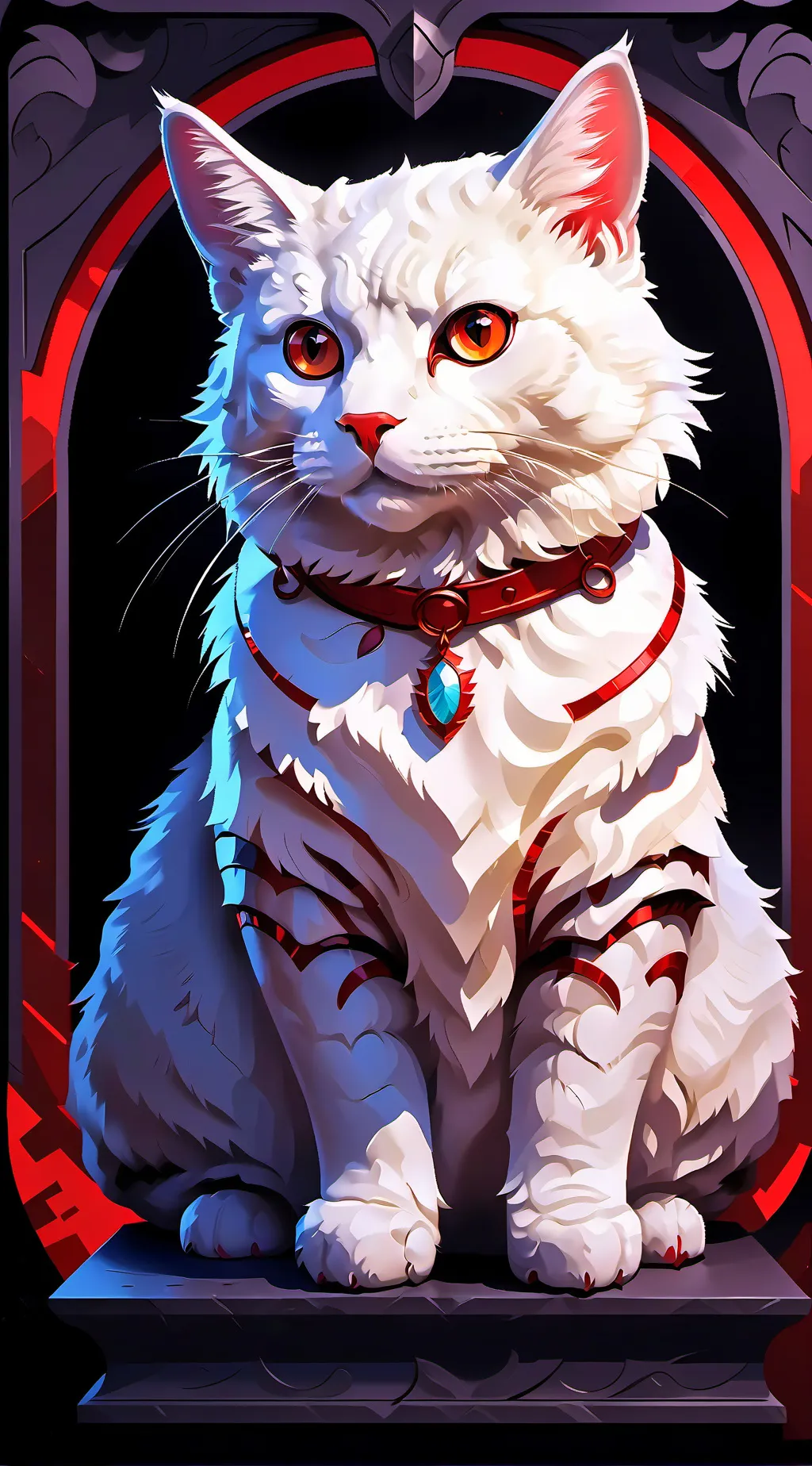 ai character: giant boss cat background