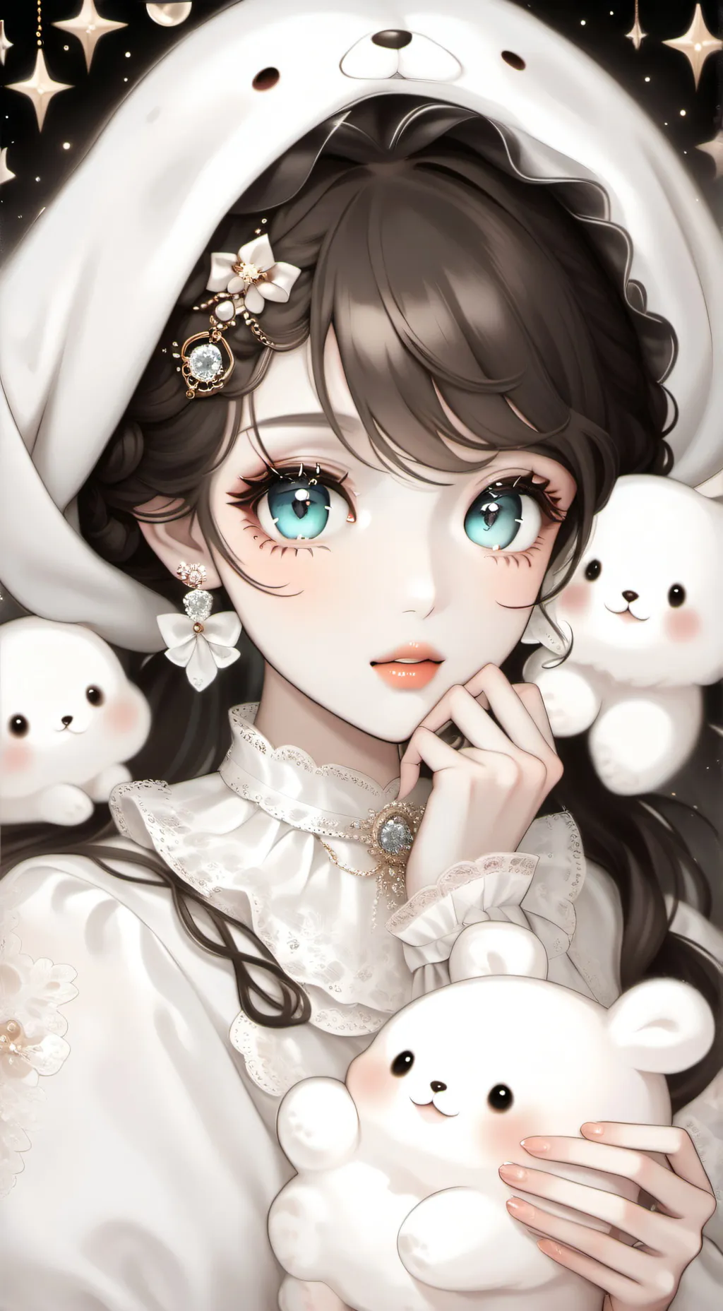 ai character: 𝐶𝑈𝑇𝐸 background