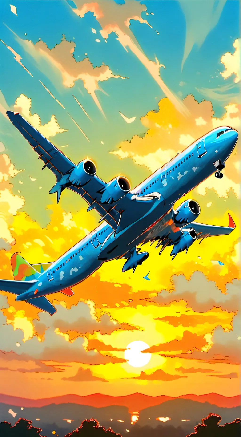 ai character: Sprunki Plane Trip background