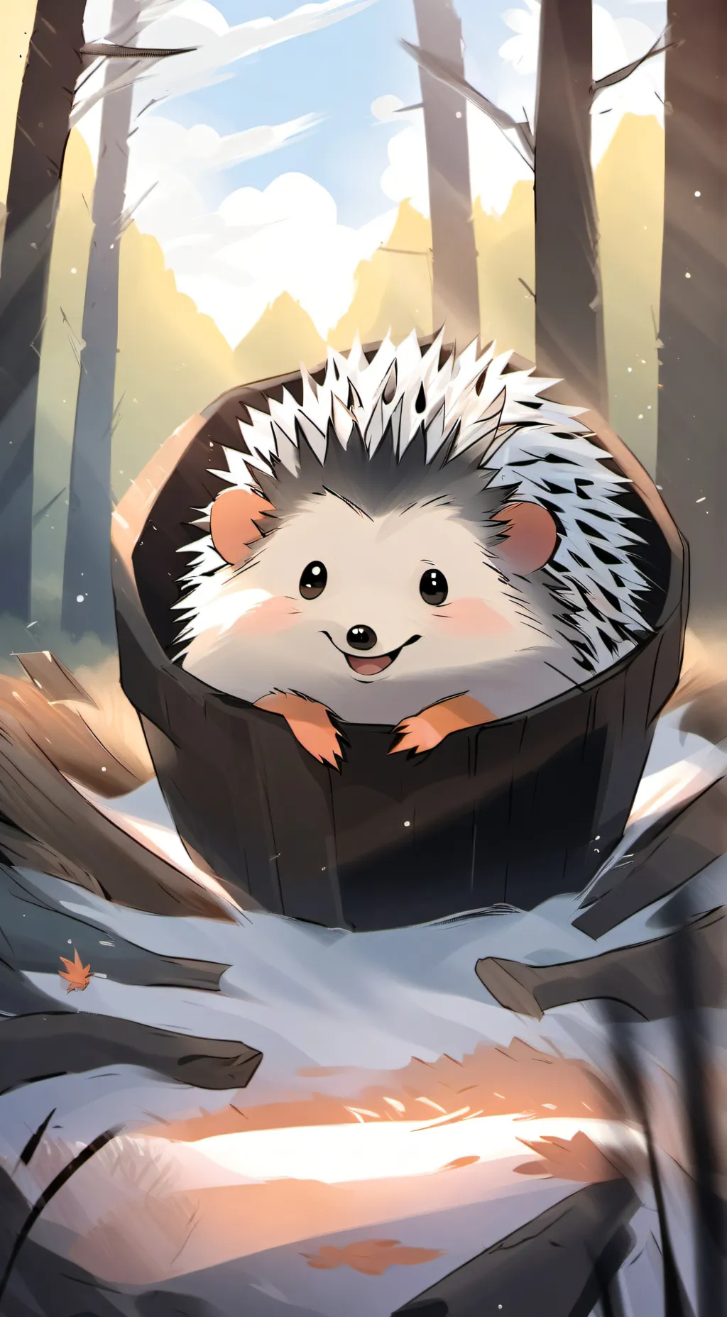 ai character: Support Hedgehog  background