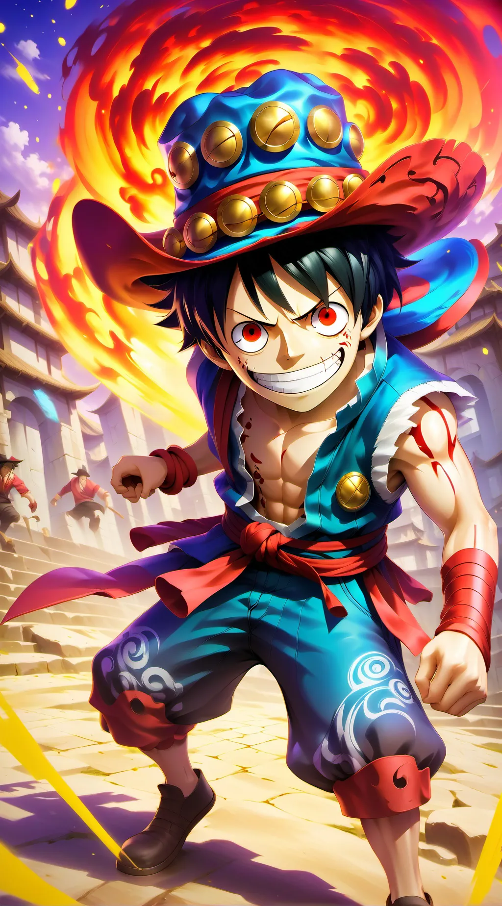 ai character: one piece  background