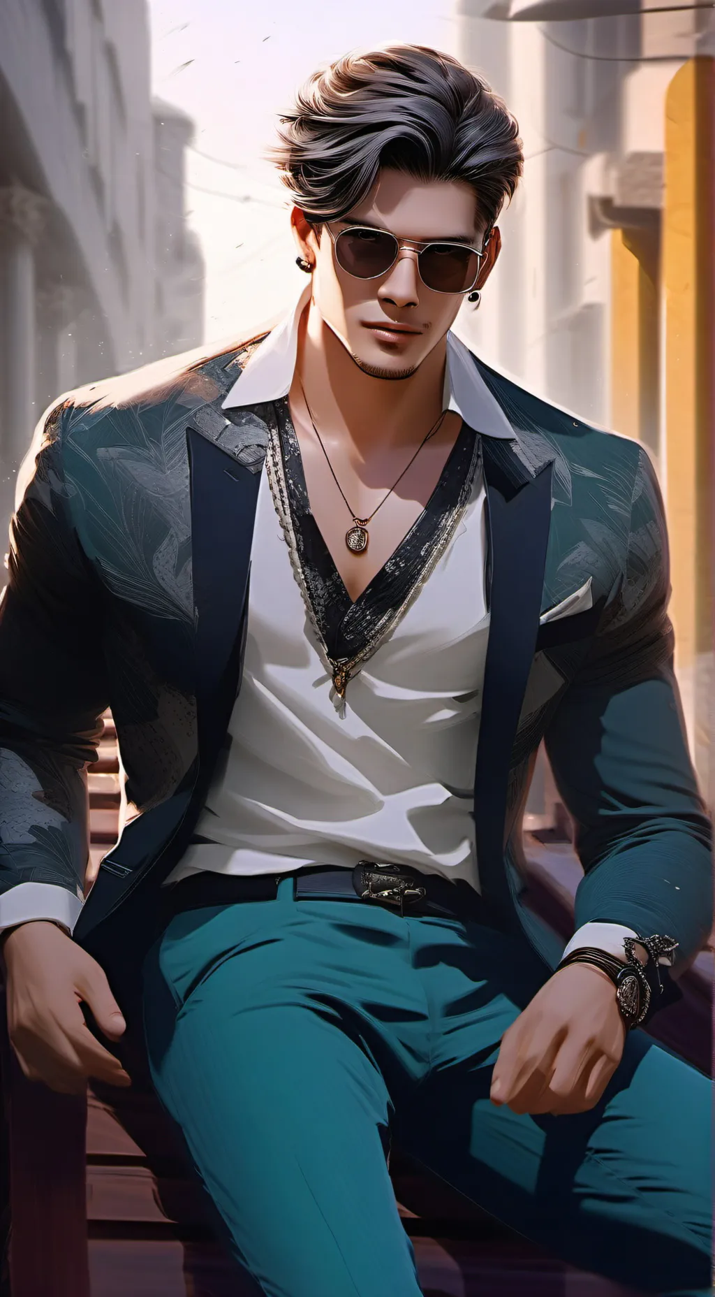 ai character: Lucas  background
