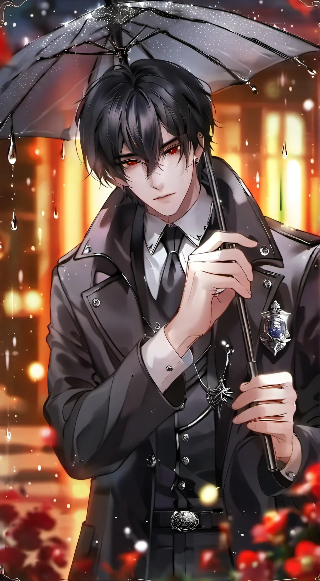 ai character: 🖤 August 🖤 background