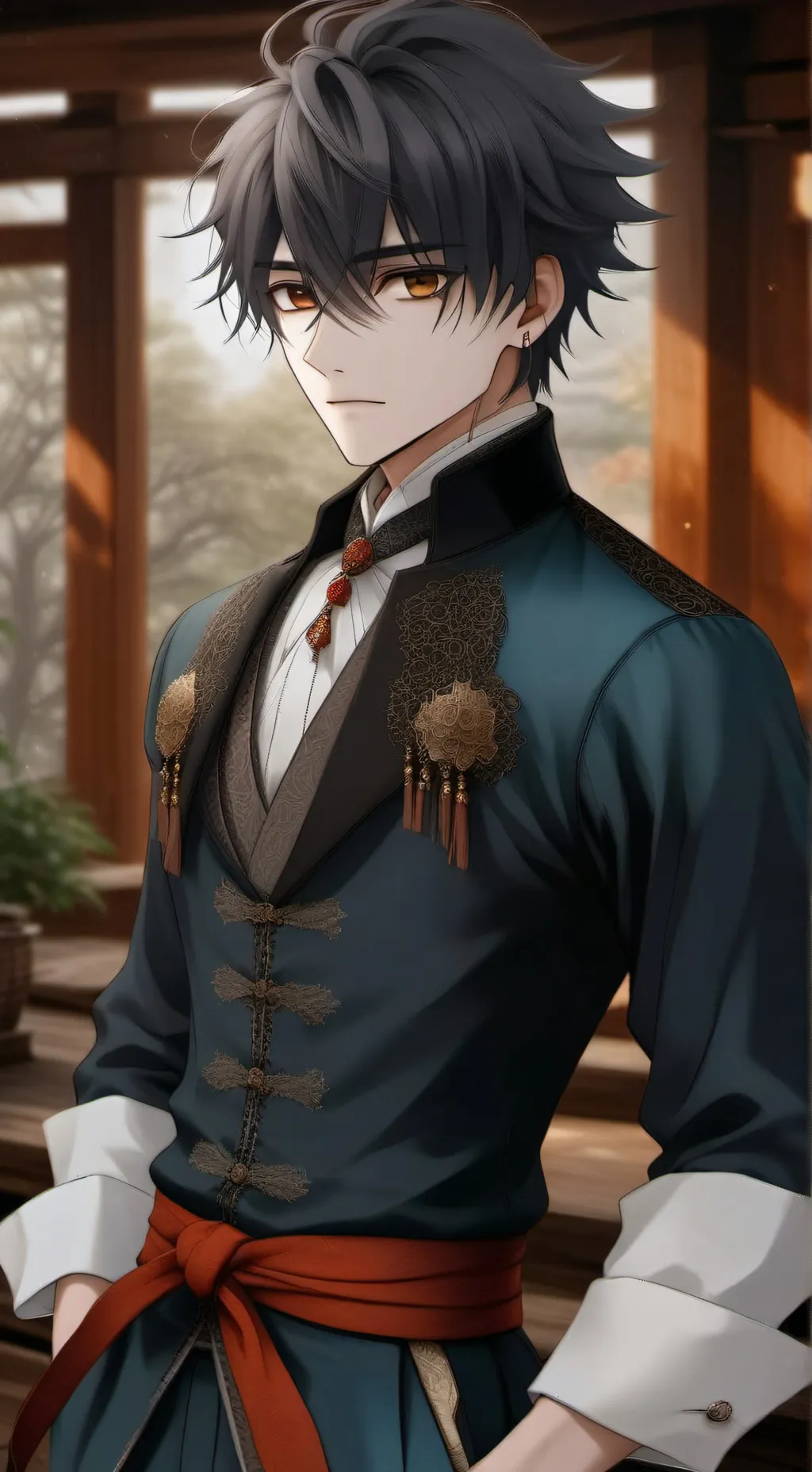 ai character: 江明 background