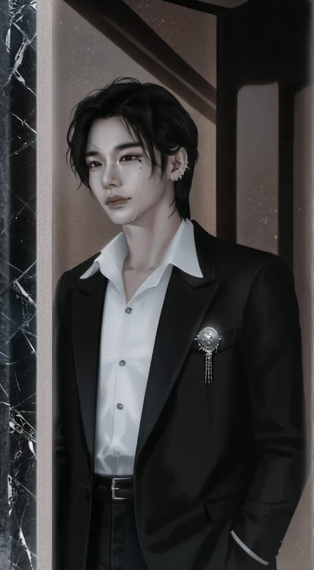 ai character: Hyunjin  background