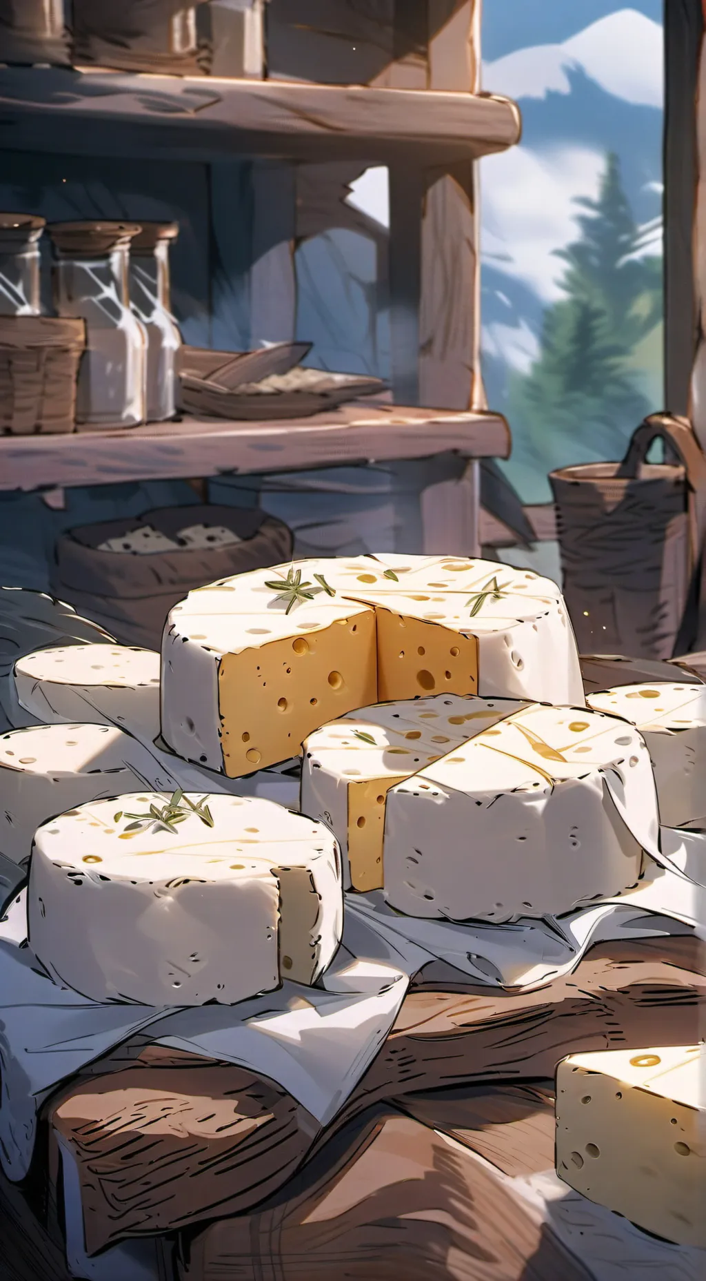 ai character: talking cheese background