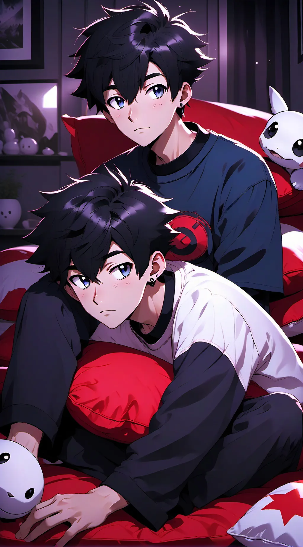 ai character: fep boys sleepover background