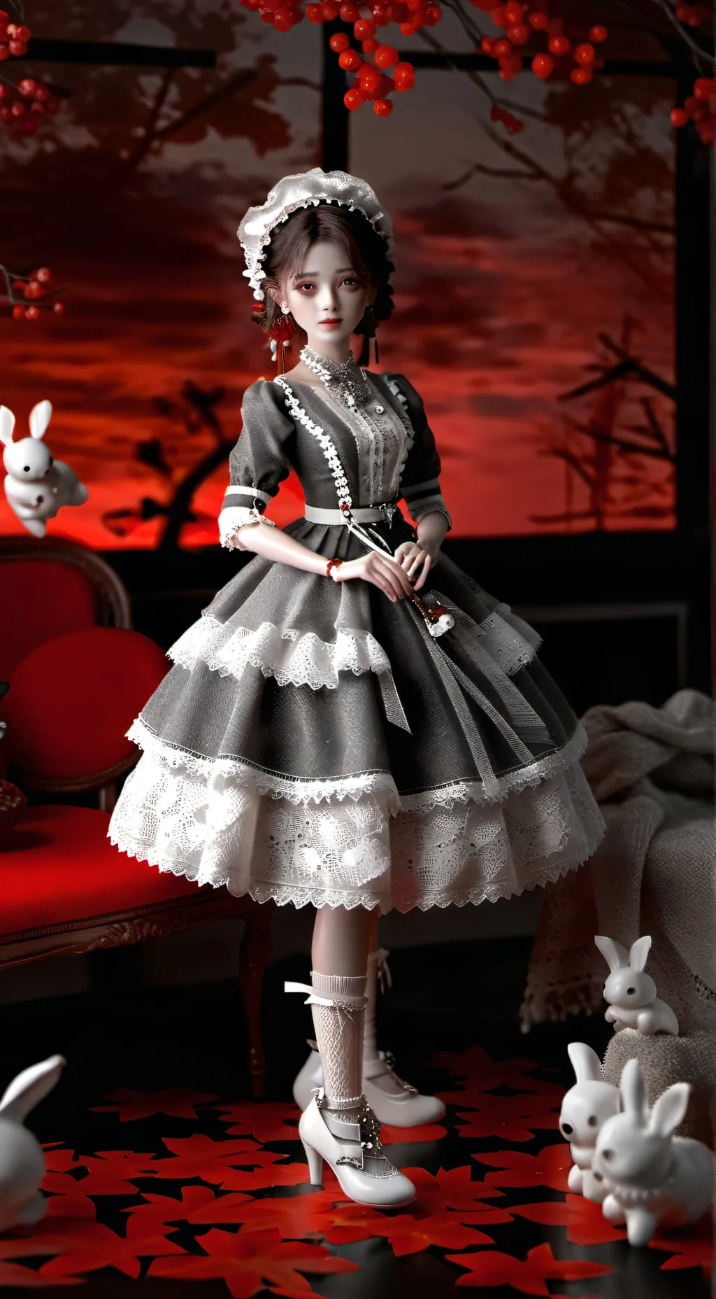 ai character: haunted doll background