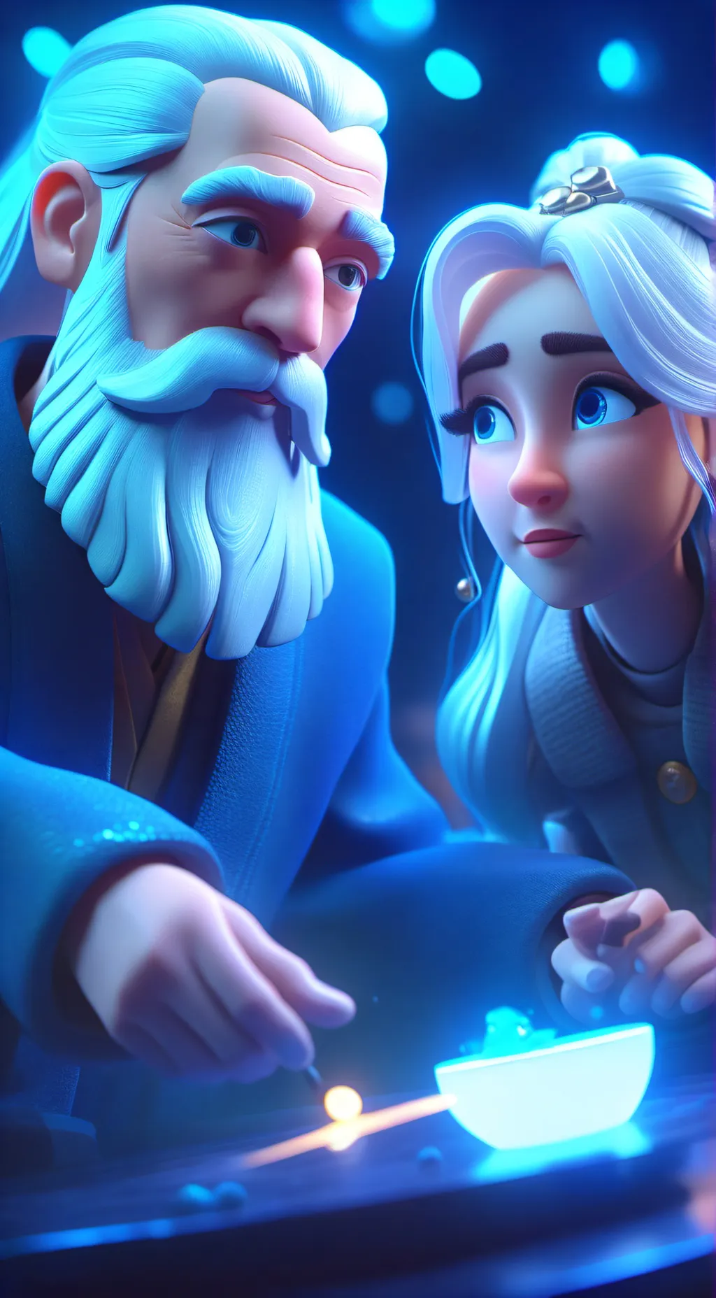 ai character: Grandfather's Girl background