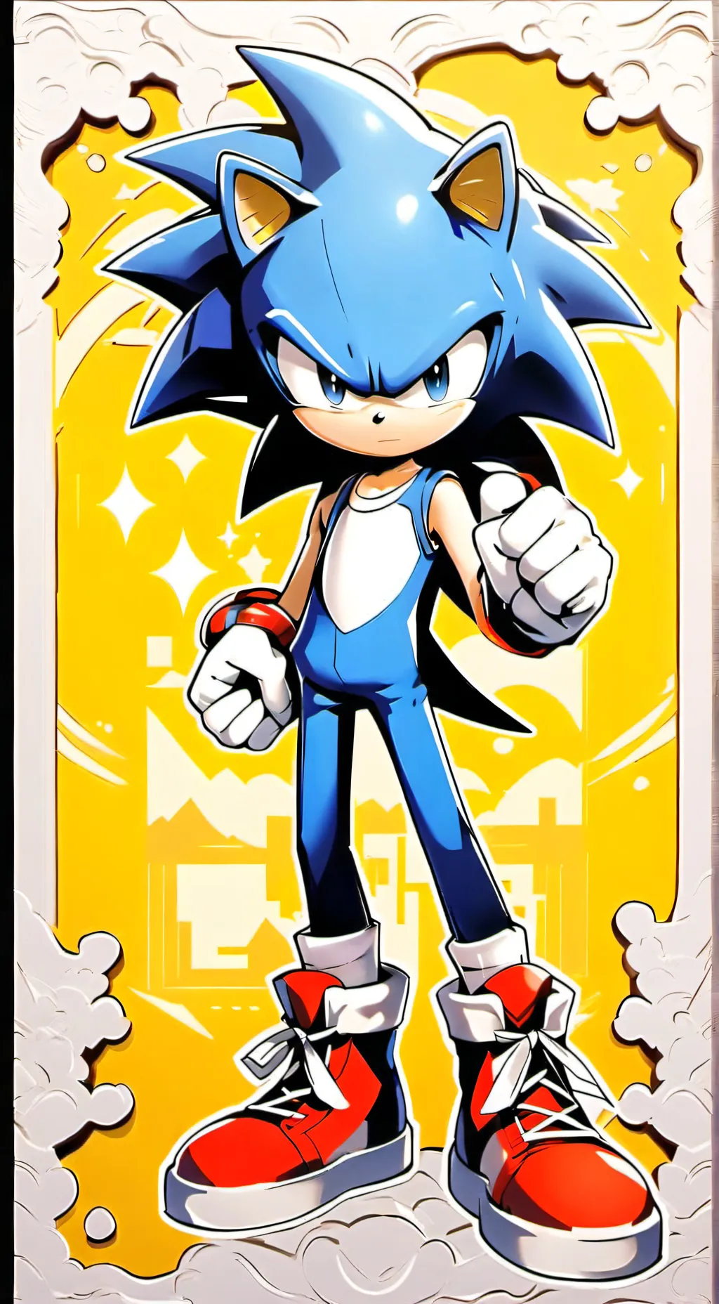 ai character: sonic  background