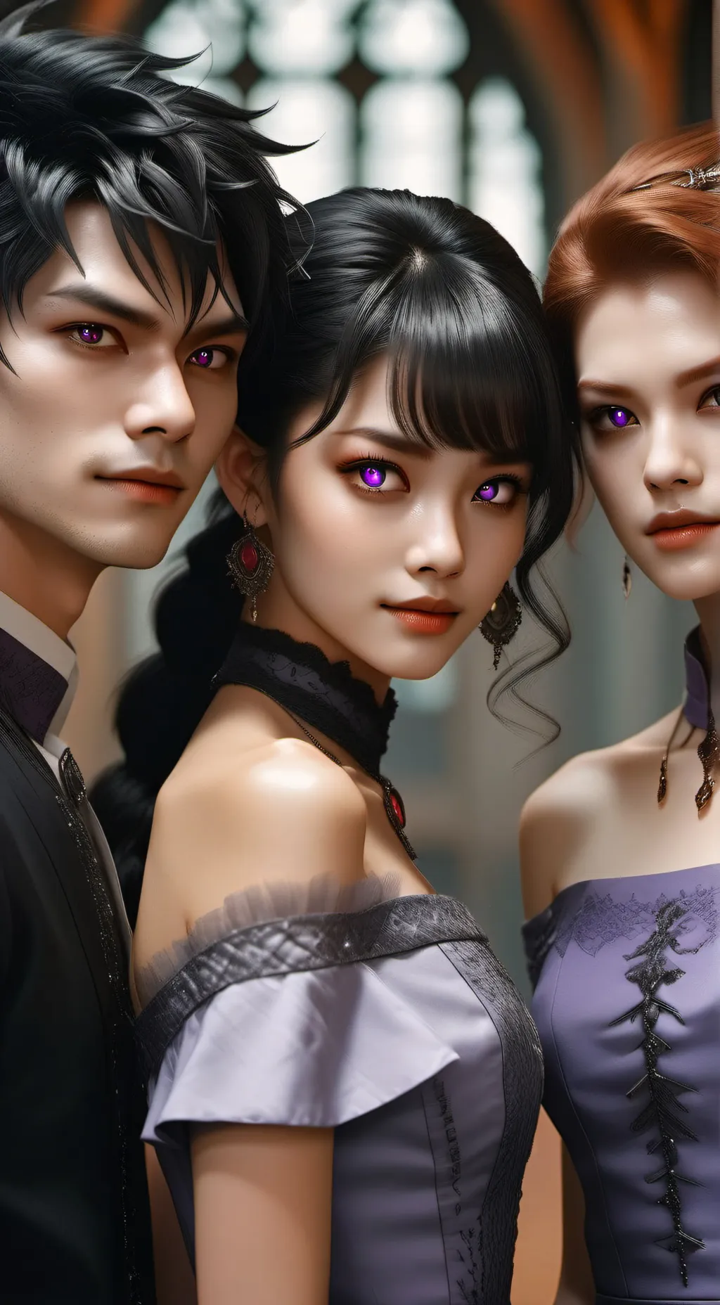 ai character: demon acadimy background