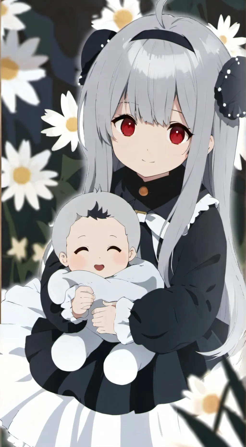 ai character: you and baby amy r background