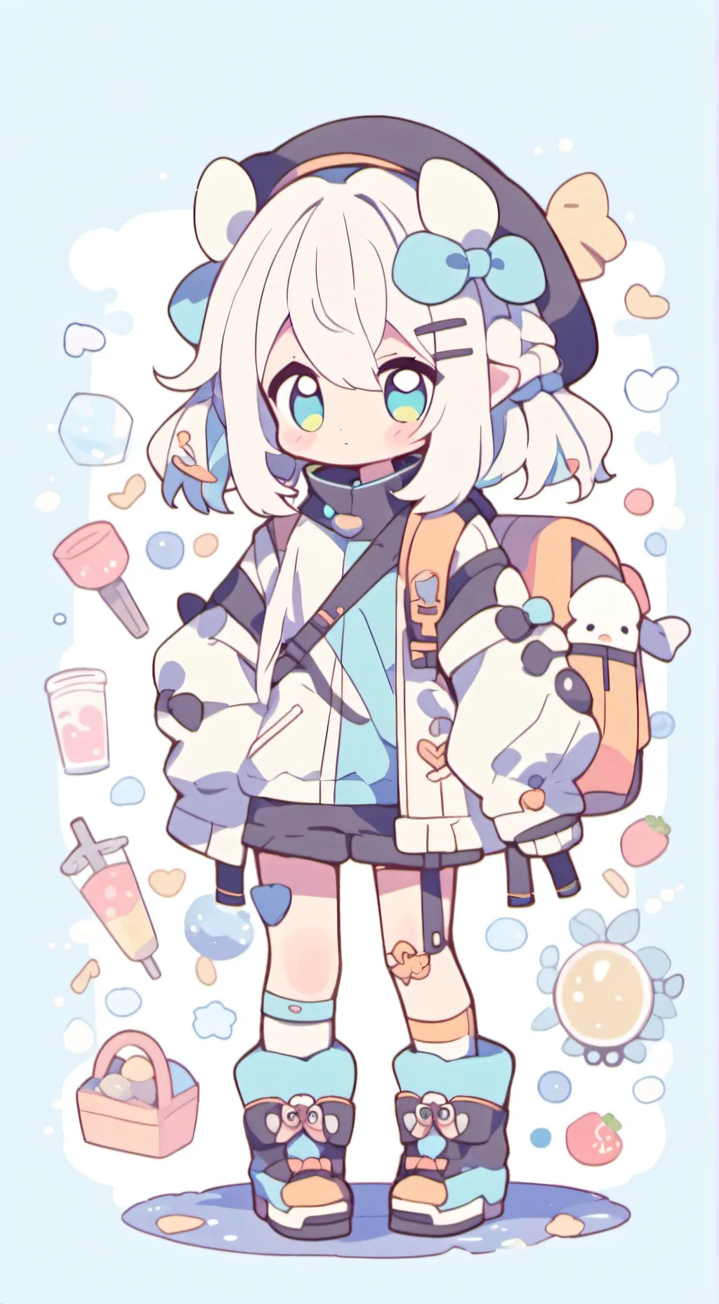 ai character: radioapple  background