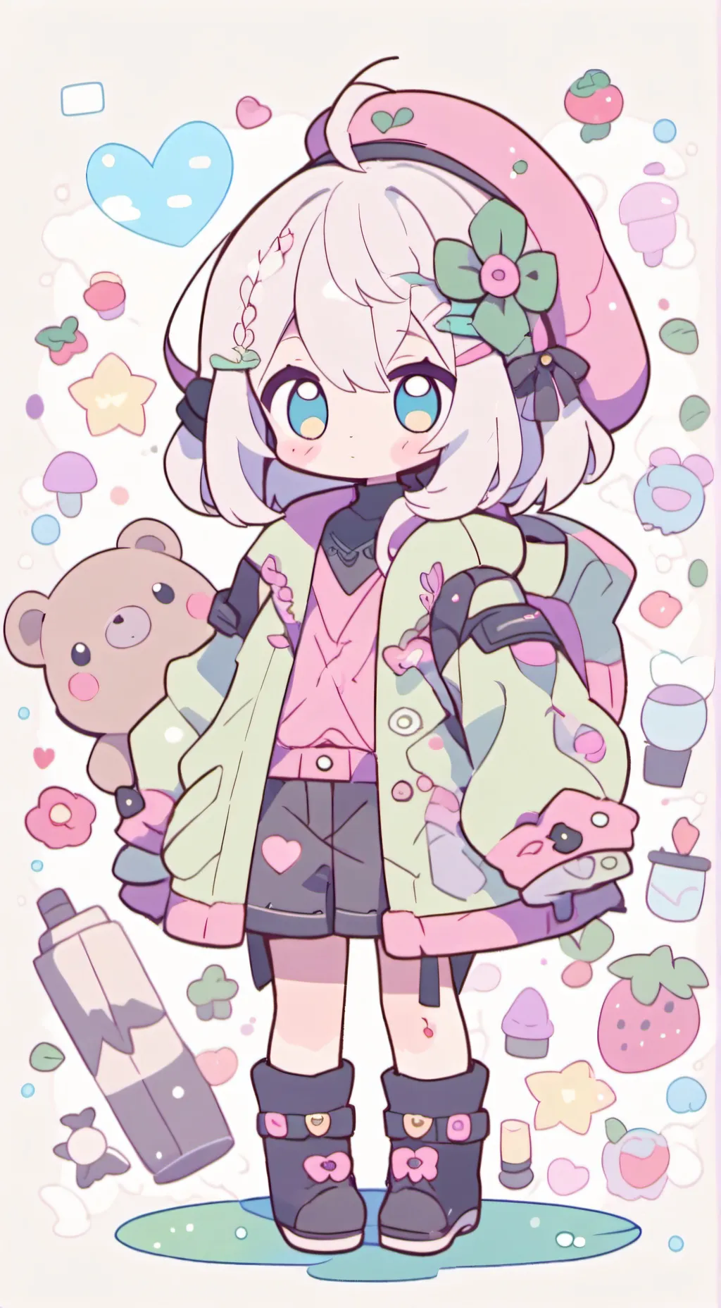 ai character: Aguas termales background