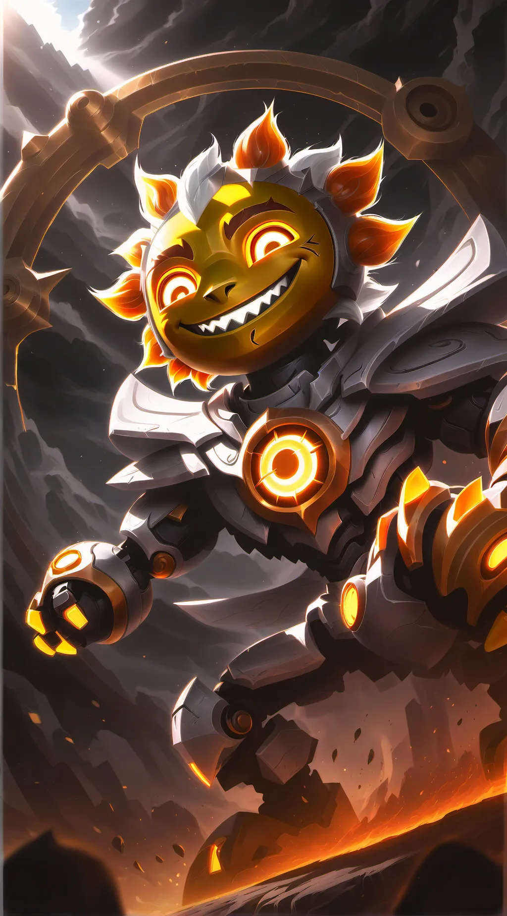 ai character: Sun and Moon background