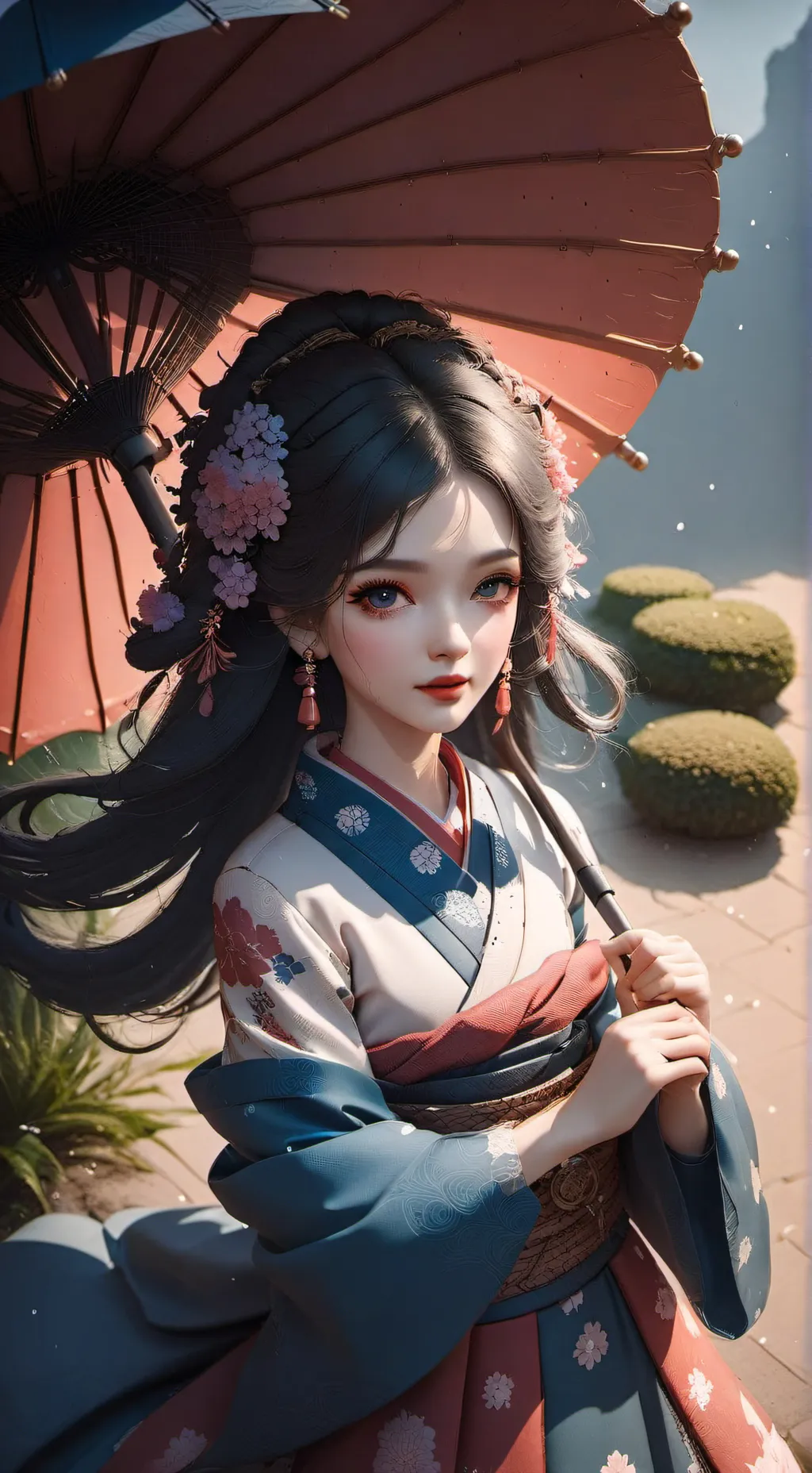 ai character: Burnt Haori background