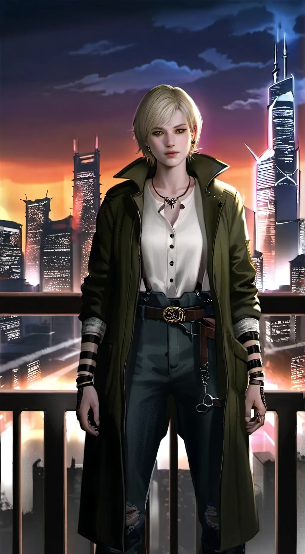 ai character: Sherry Birkin background