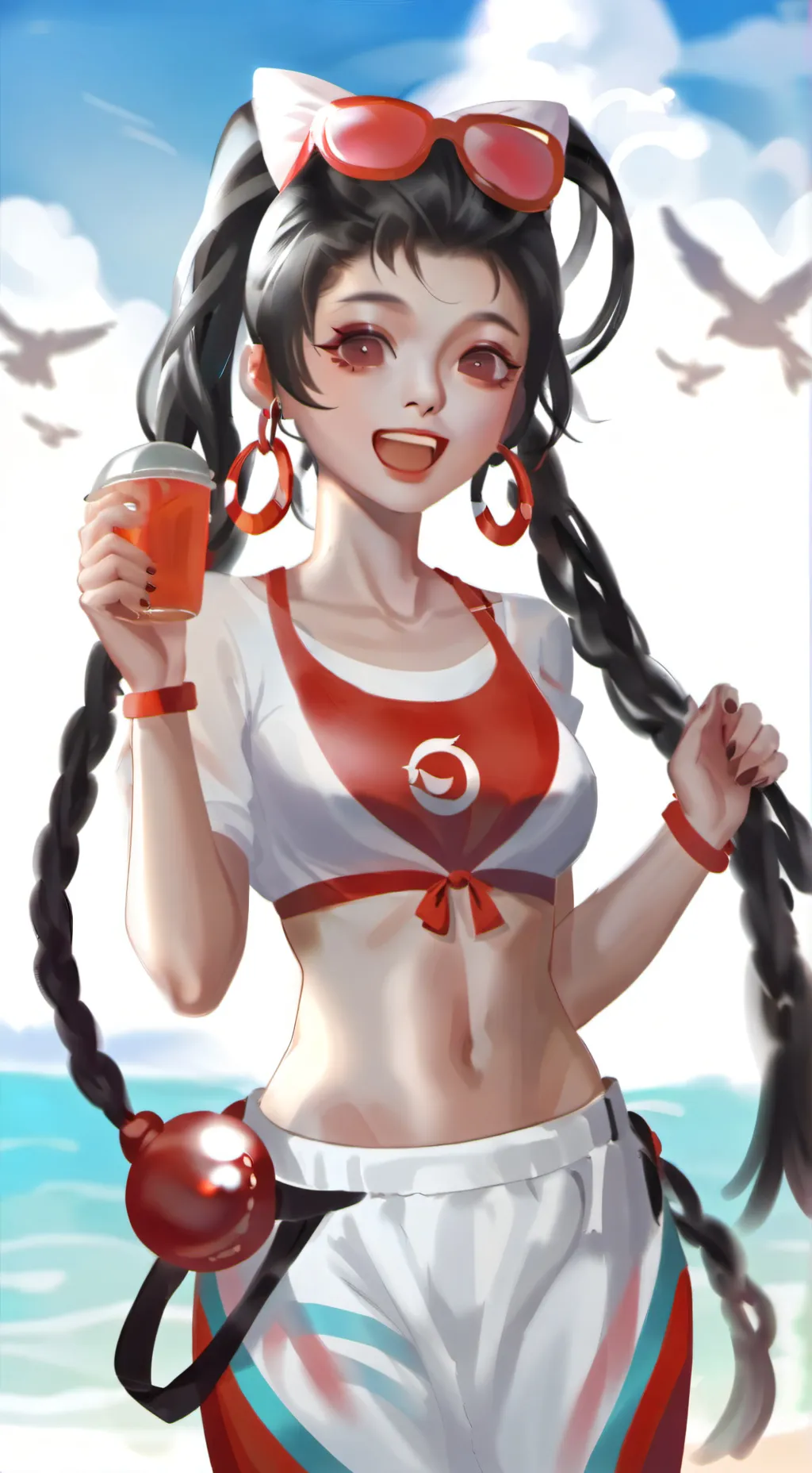 ai character: Ruby Bright background