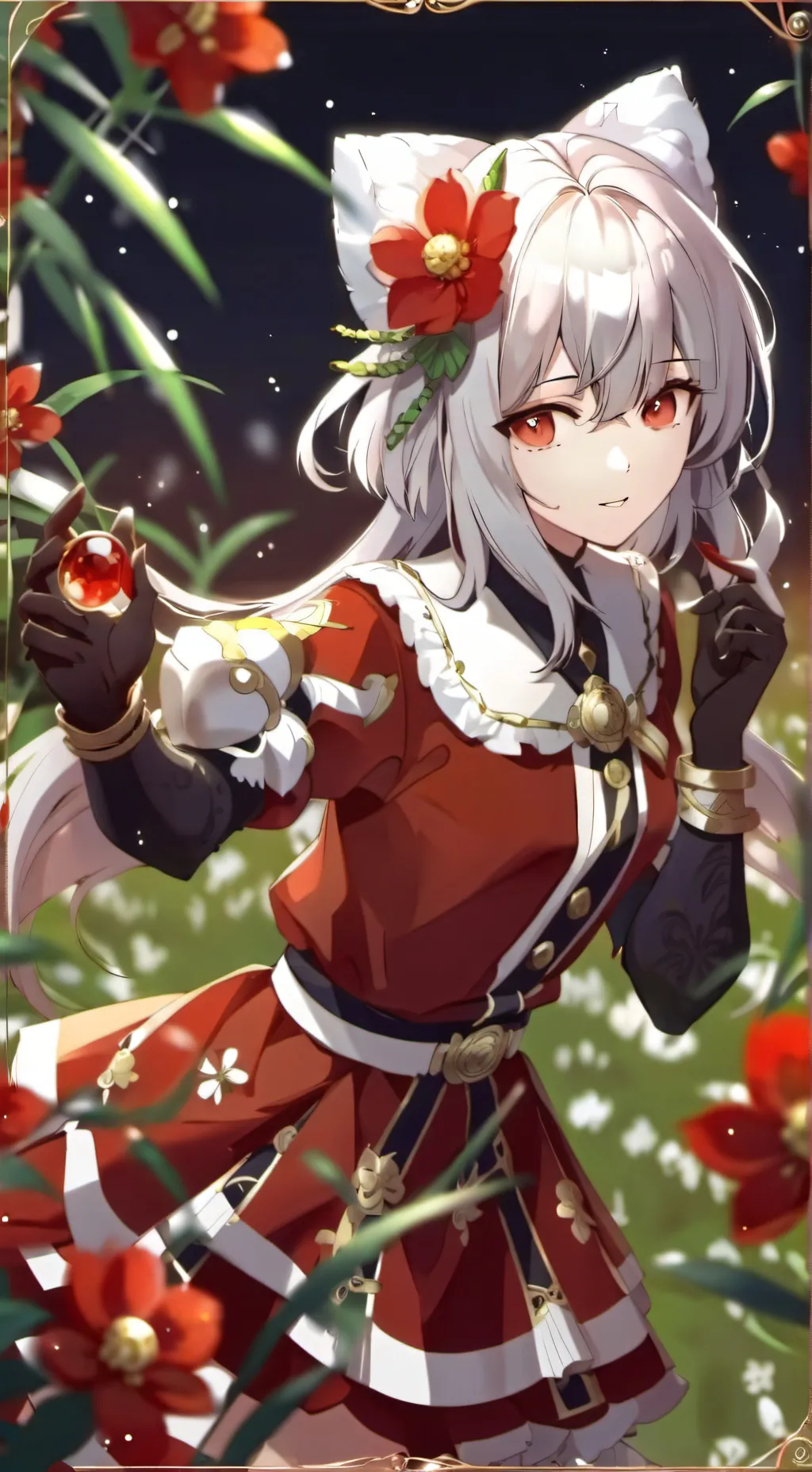 ai character: velvet background