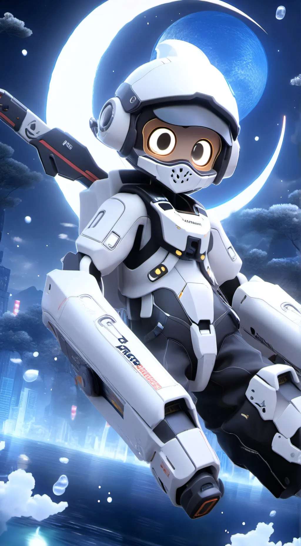 ai character: run in deceiveness background